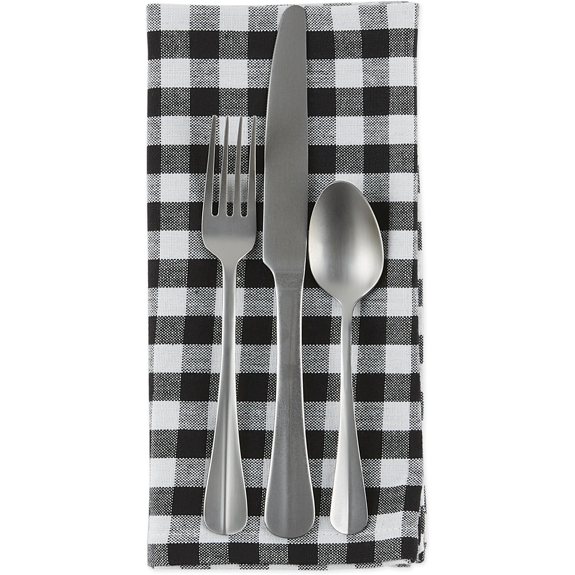DII Black/White Gingham Napkin Set