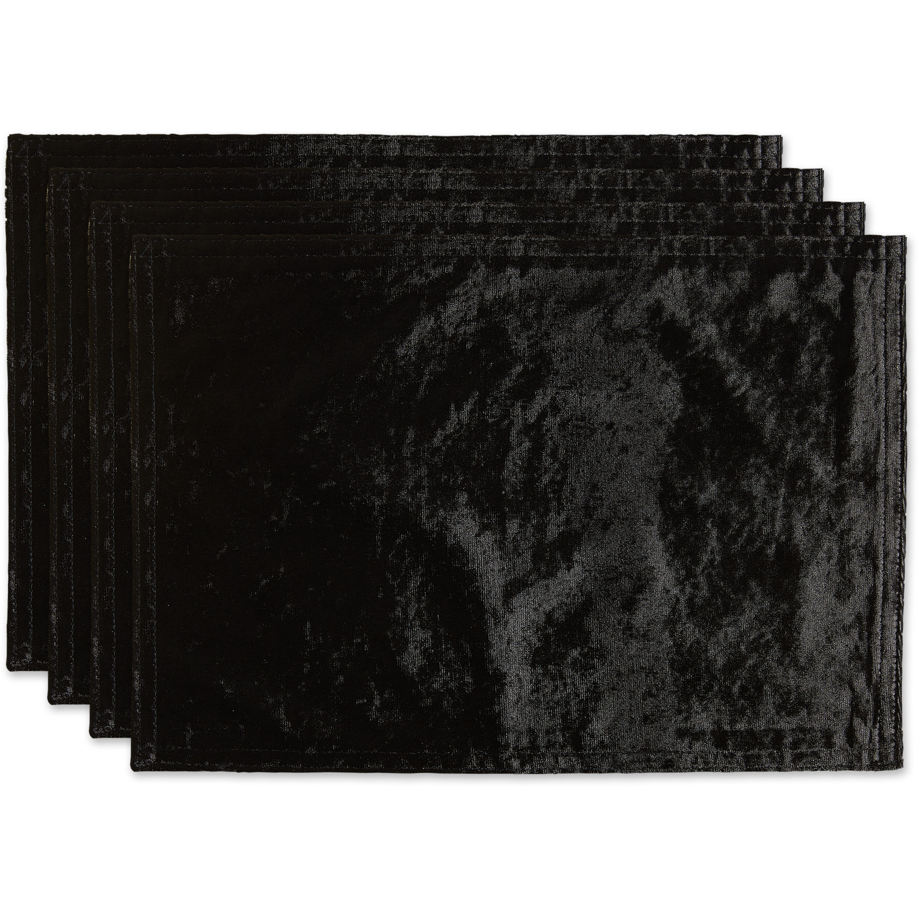 DII Black Velvet Placemat (Set of 4)