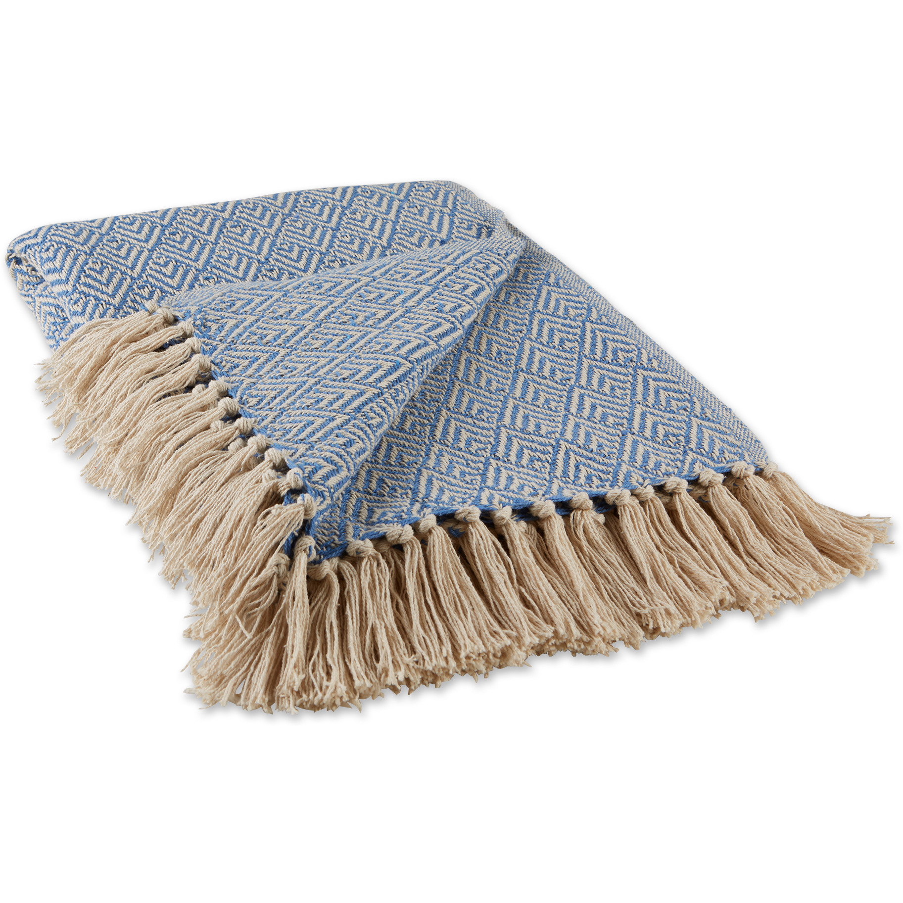 STONEWASH BLUE DIAMOND THROW