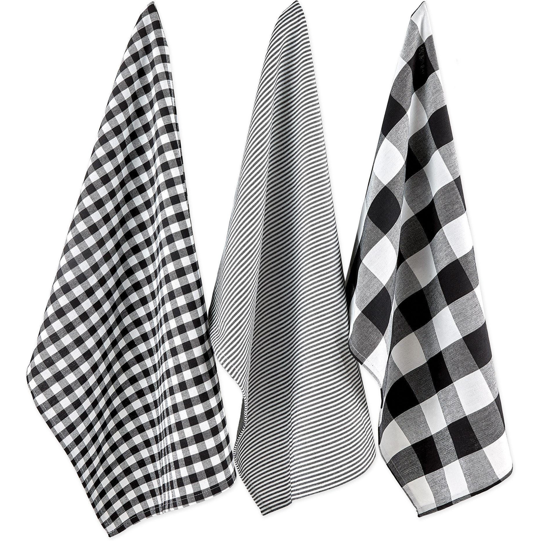DII Black/White Dishtowel Set