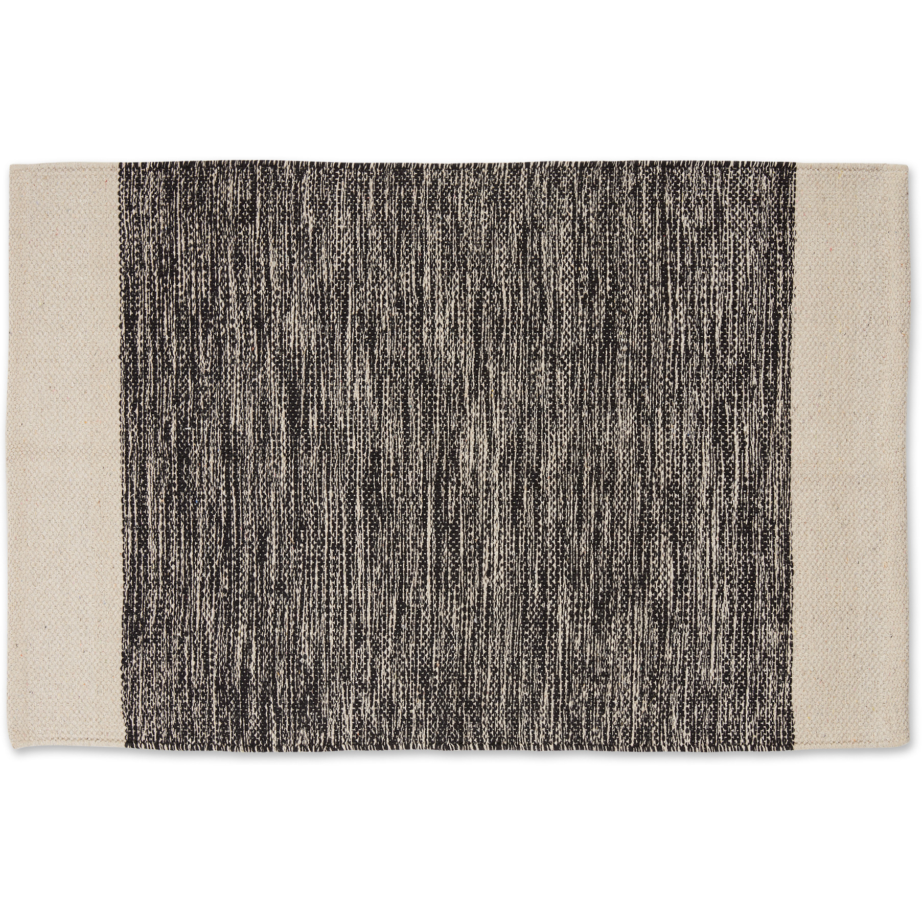 DII Black Variegated Border Hand-Loomed Rug 2x3 Ft