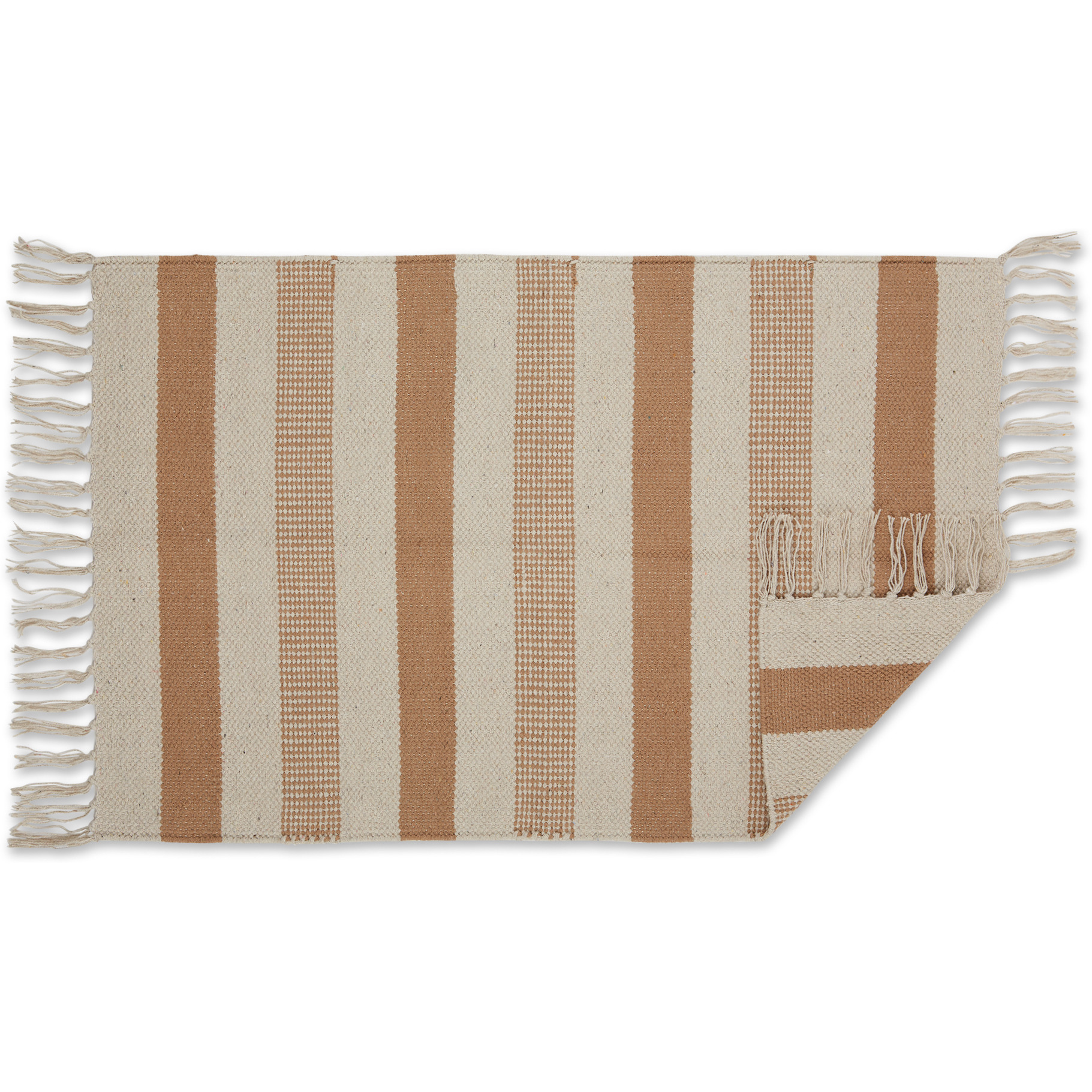 DII Stone Combo Stripe Hand-Loomed Rug 2x3 Ft