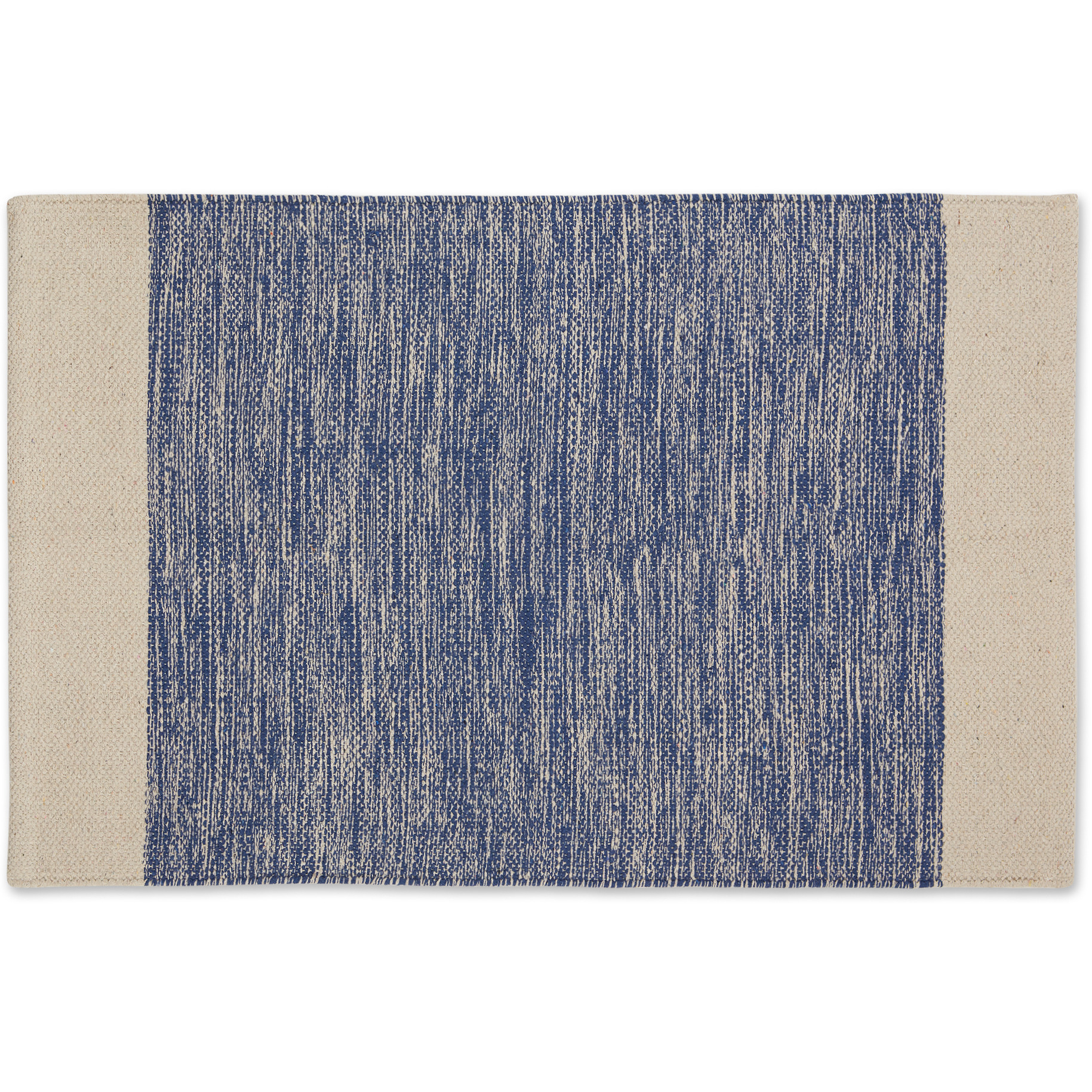 DII French Blue Variegated Border Hand-Loomed Rug 2x3 Ft