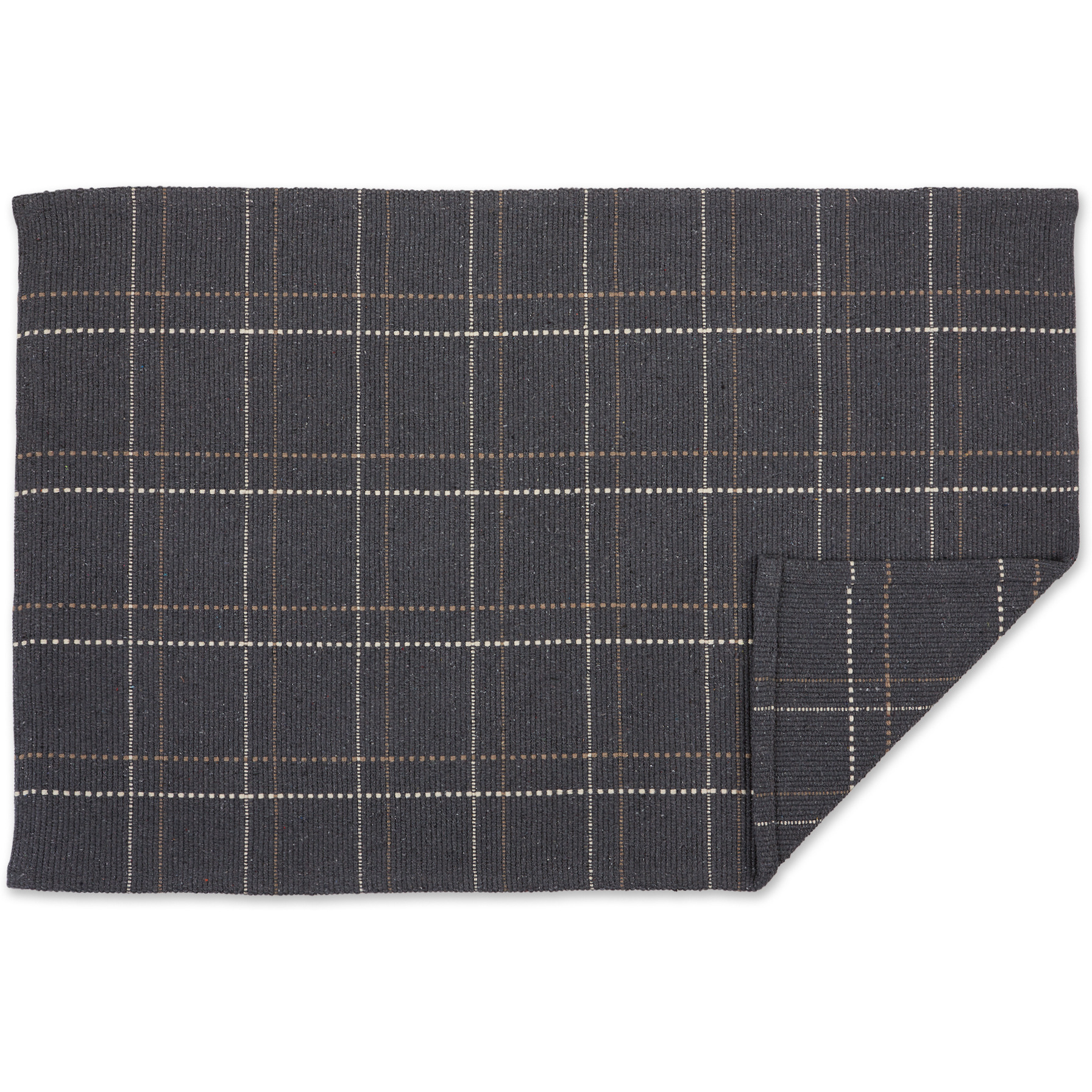 DII Mineral Variegated Plaid Recycled Yarn Rug  (Set of 2)