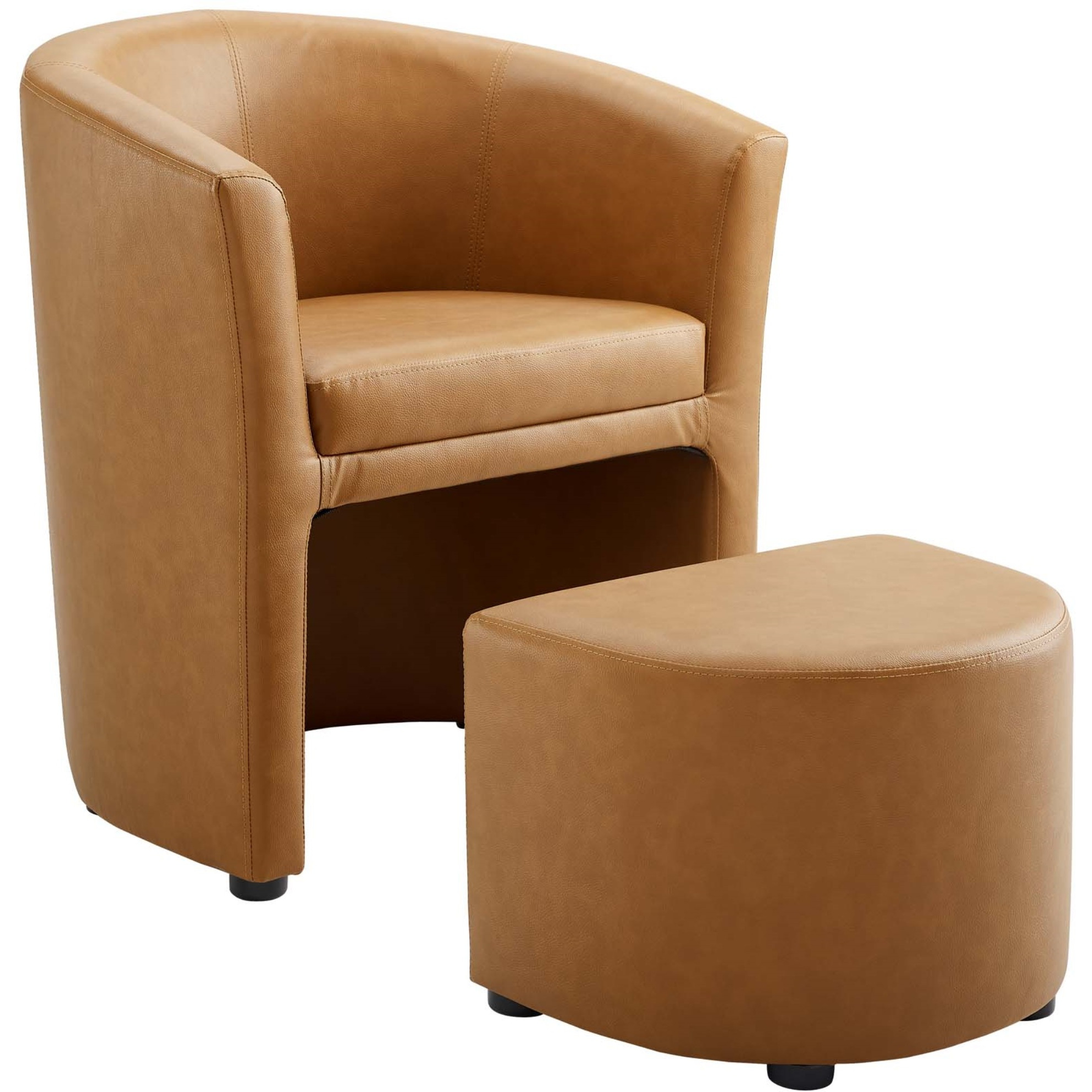 Divulge Armchair and Ottoman Tan