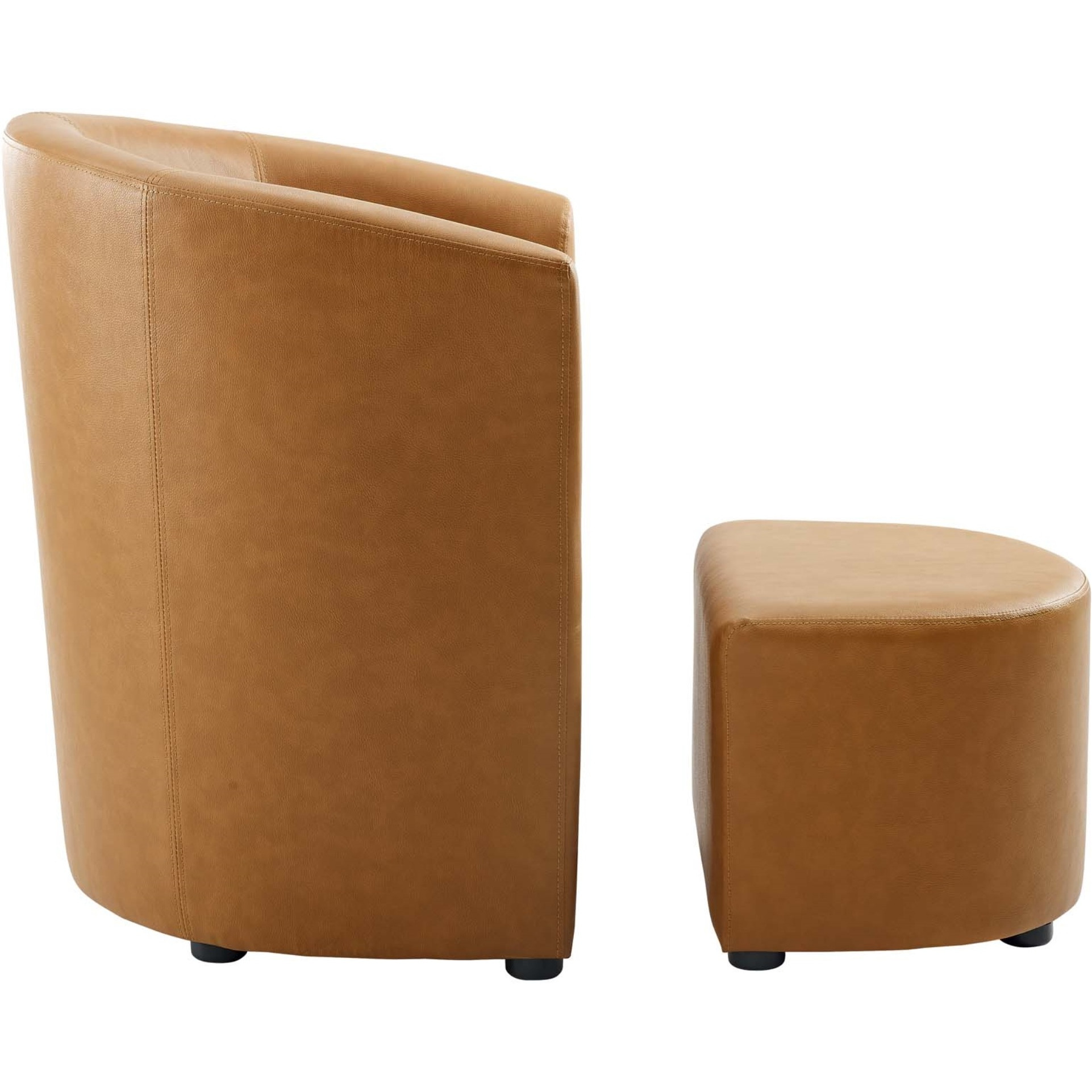 Divulge Armchair and Ottoman Tan