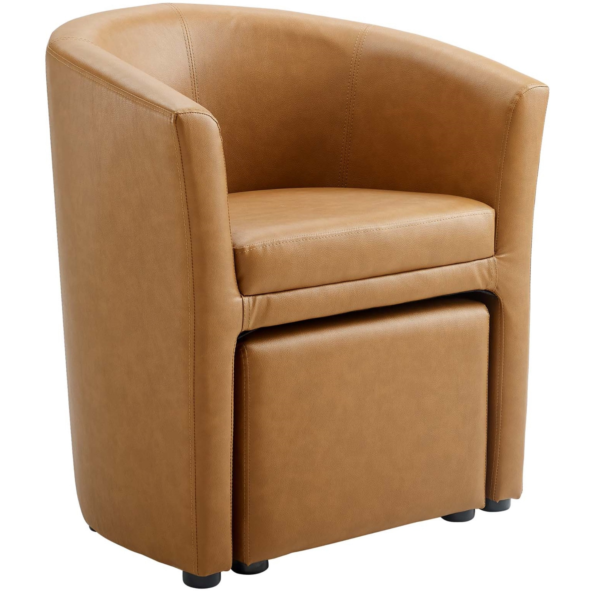 Divulge Armchair and Ottoman Tan