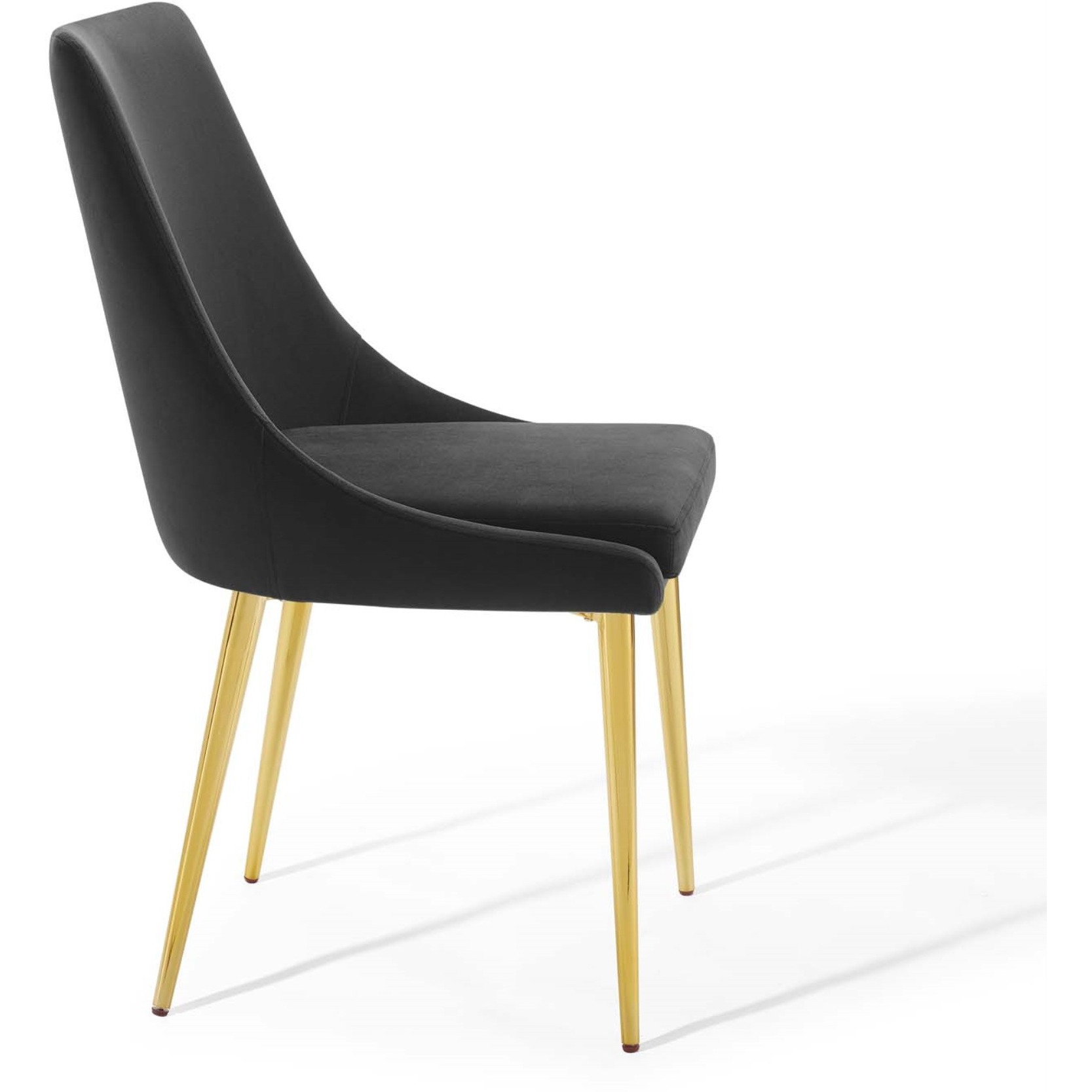 Viscount Modern Accent Performance Velvet Dining Chair Black