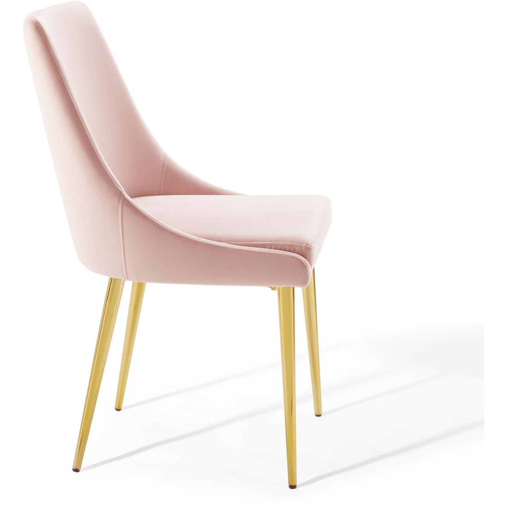 Viscount Modern Accent Performance Velvet Dining Chair Pink