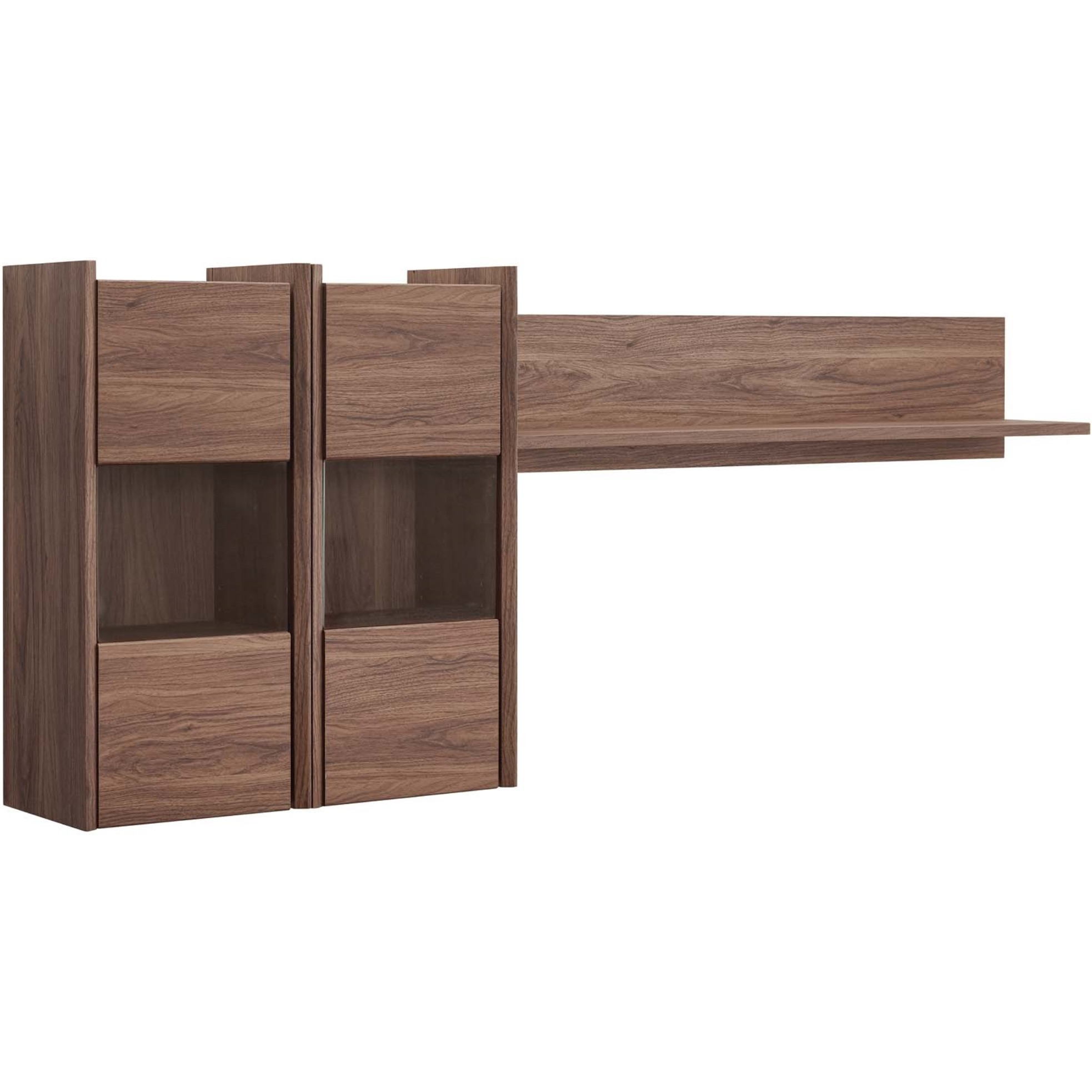 Visionary Wall Mounted Shelves Walnut