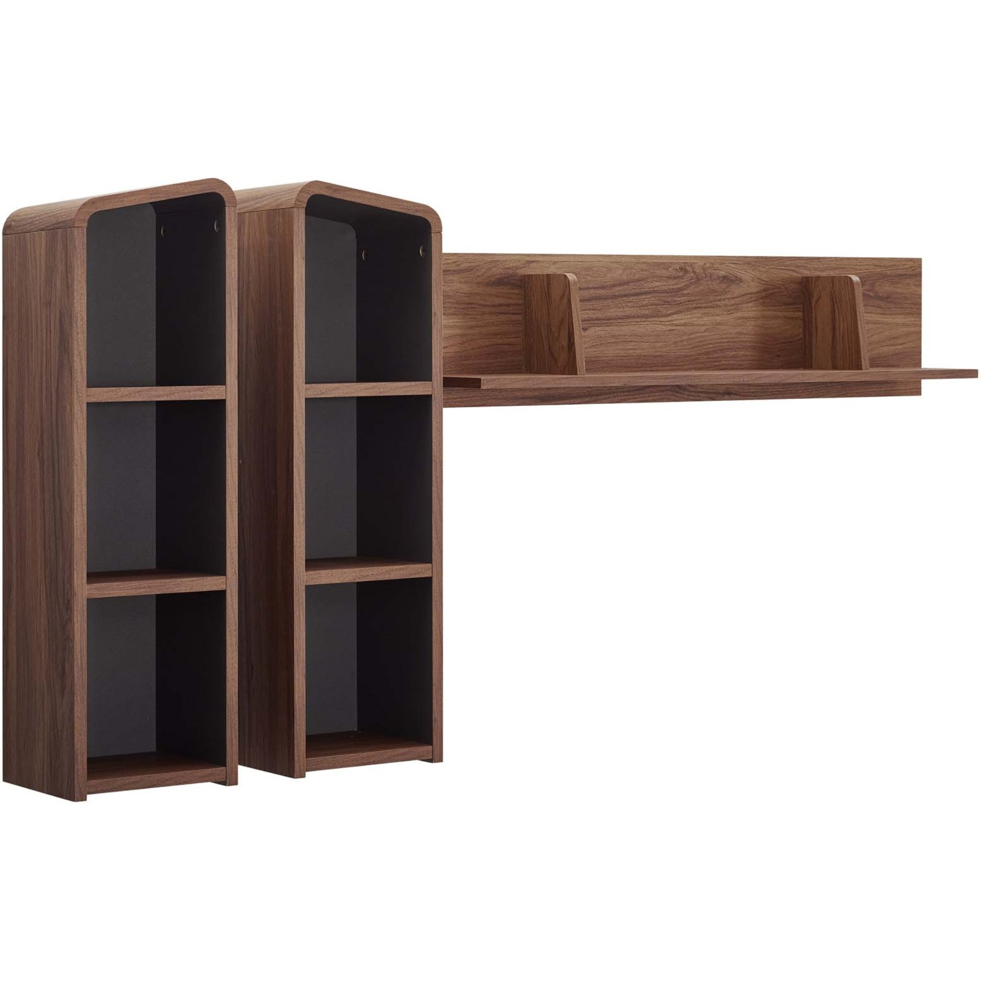 Omnistand Wall Mounted Shelves Walnut Gray