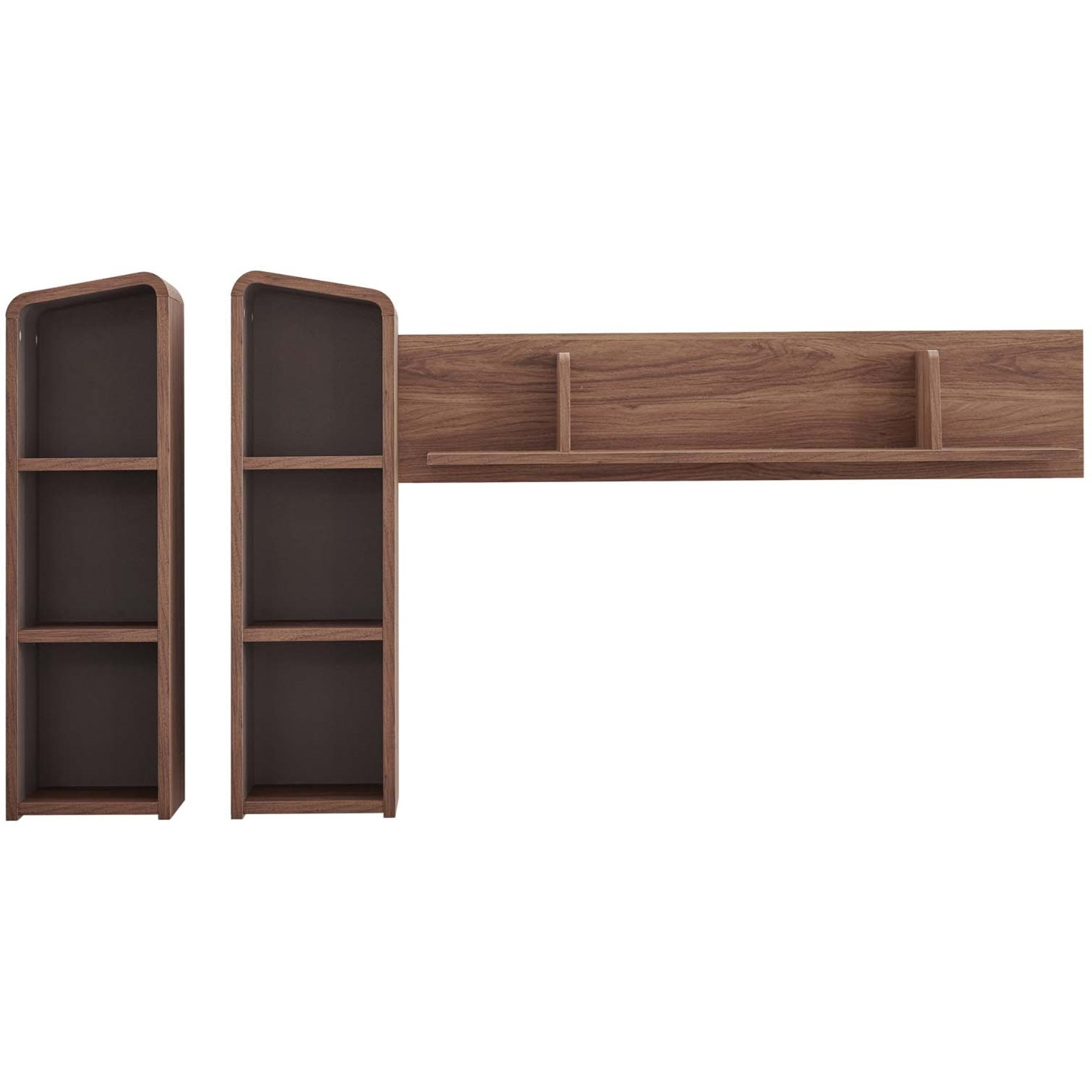 Omnistand Wall Mounted Shelves Walnut Gray