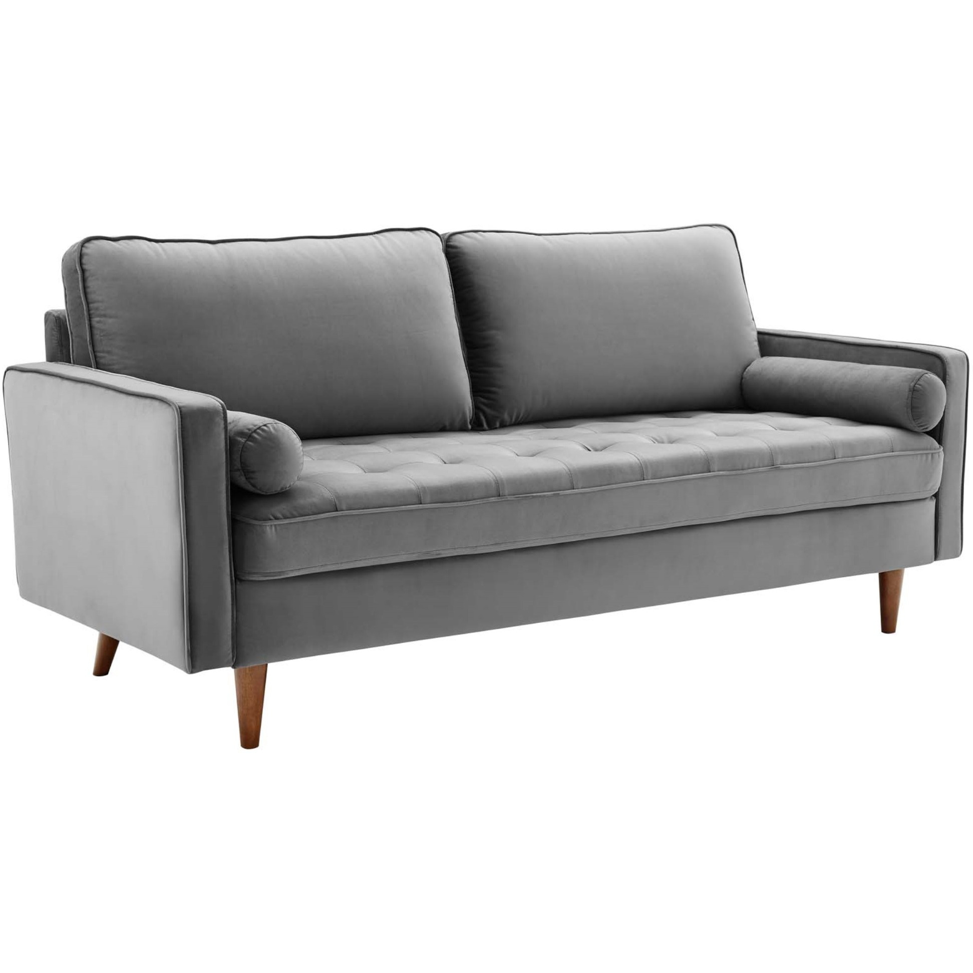 Valour Performance Velvet Sofa Gray
