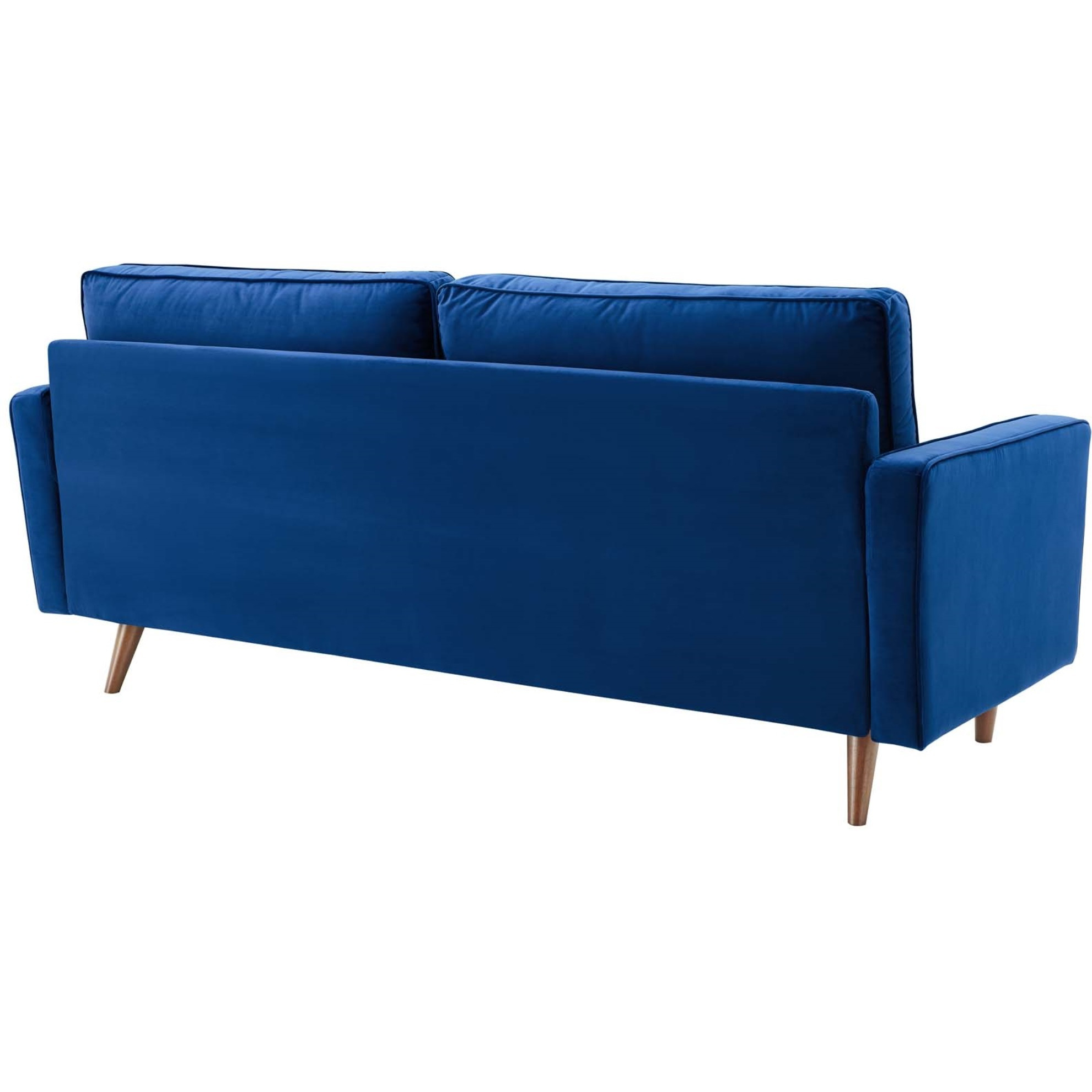 Valour Performance Velvet Sofa Navy
