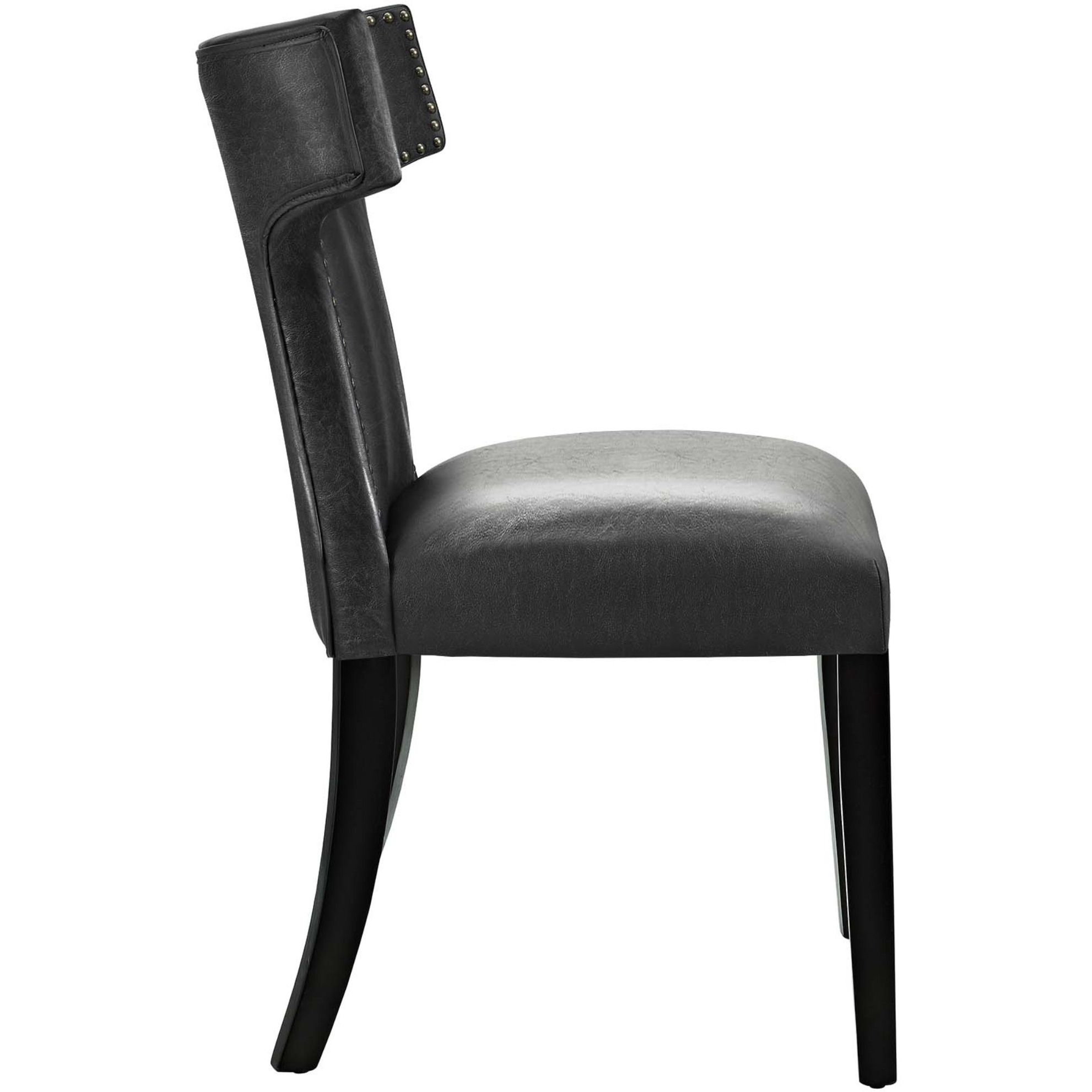 Curve Vinyl Dining Chair Black