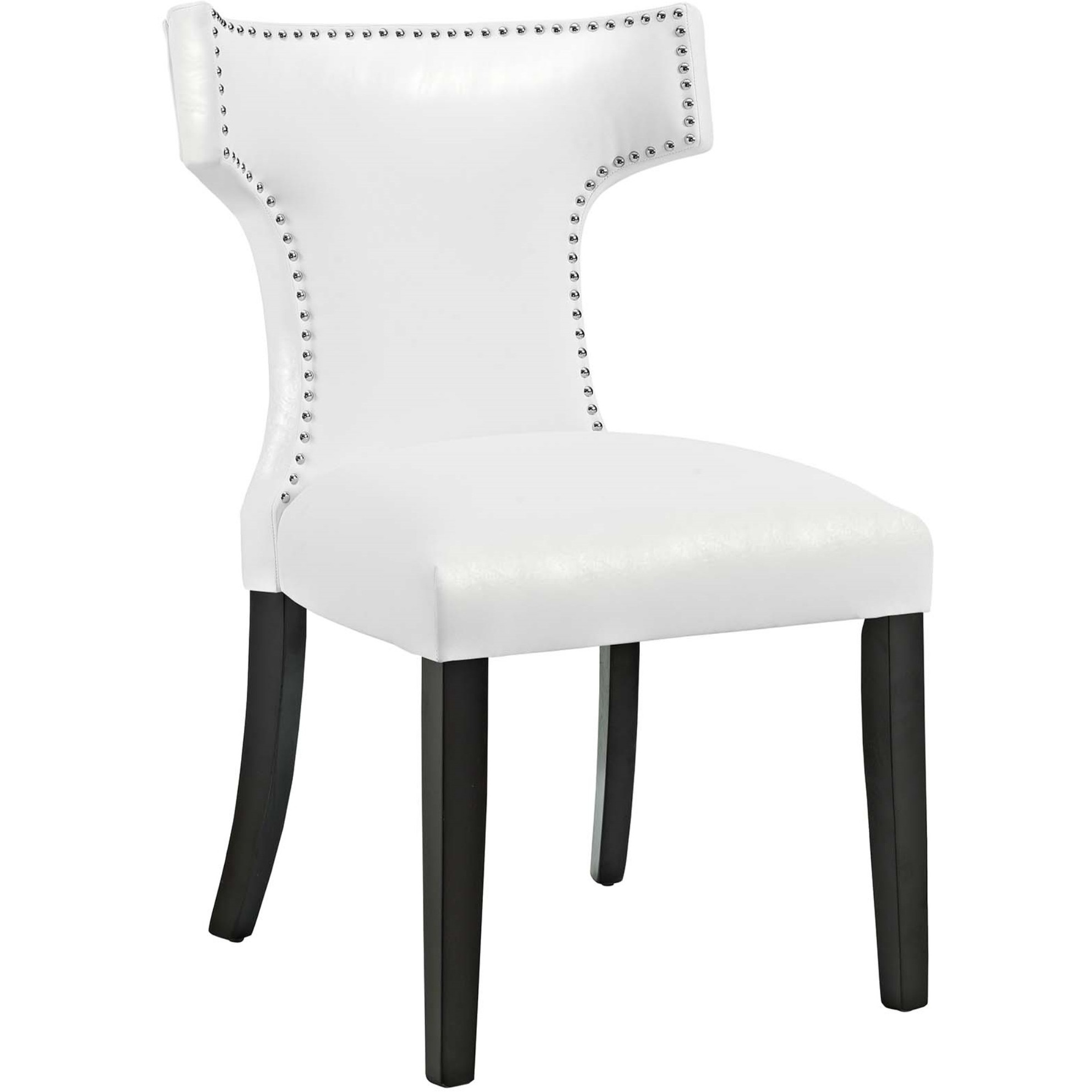 Curve Vinyl Dining Chair White