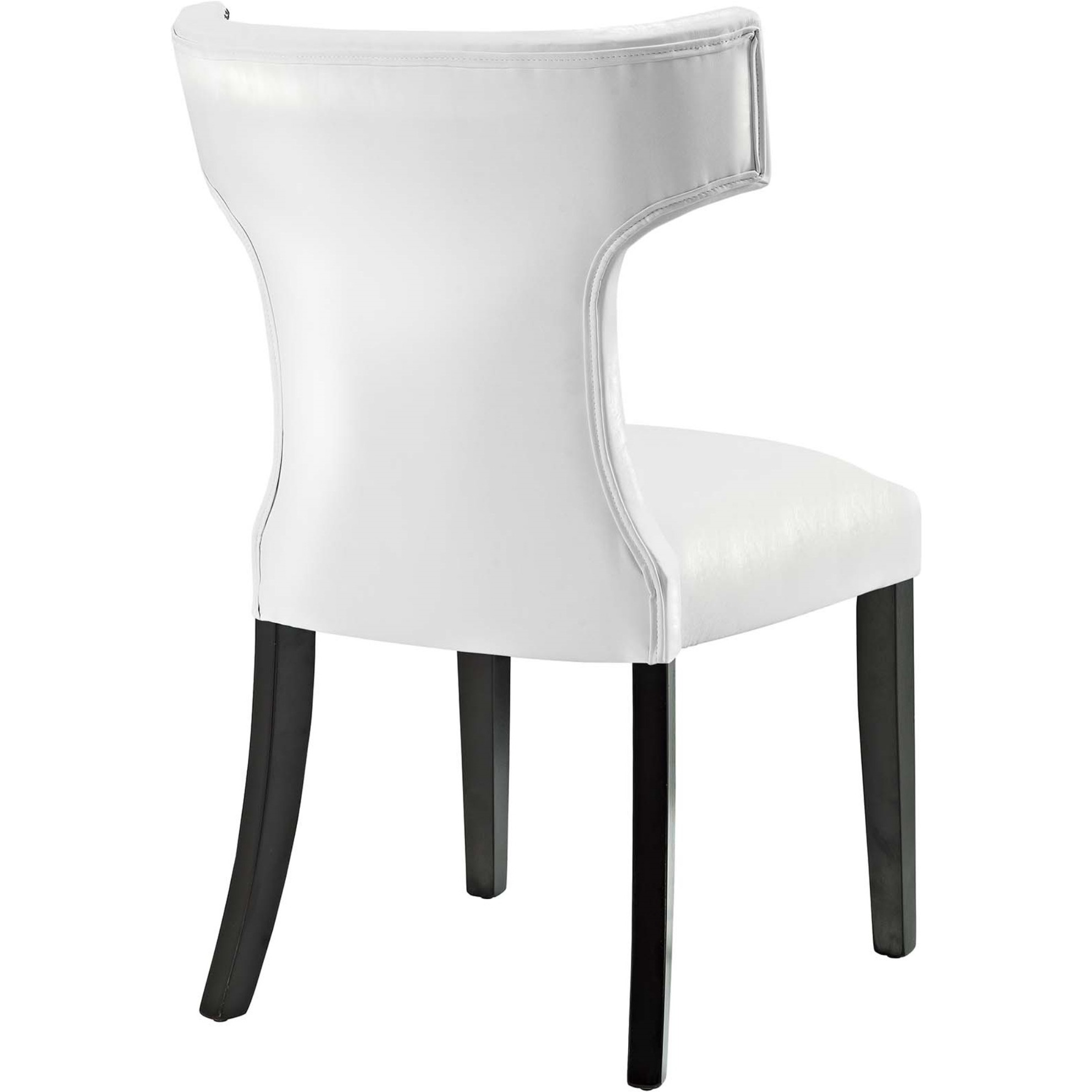 Curve Vinyl Dining Chair White