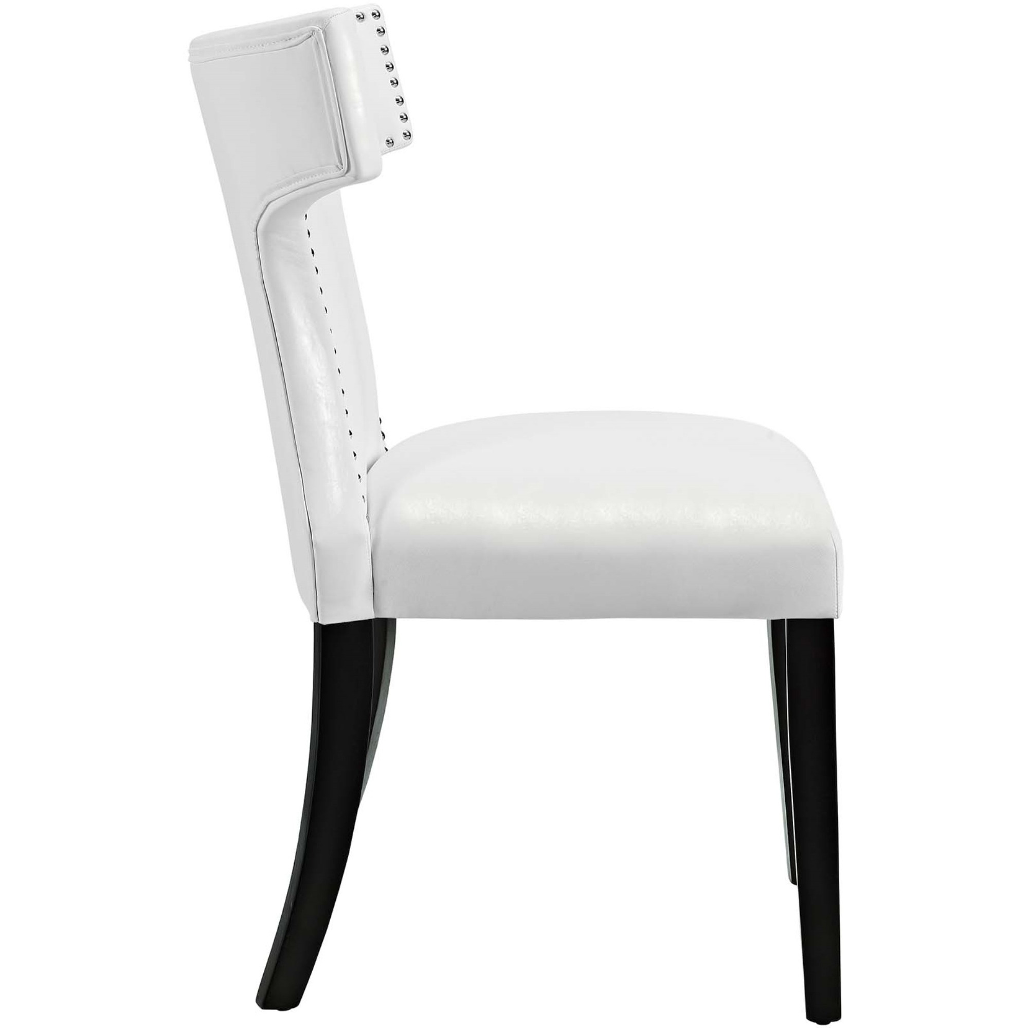 Curve Vinyl Dining Chair White