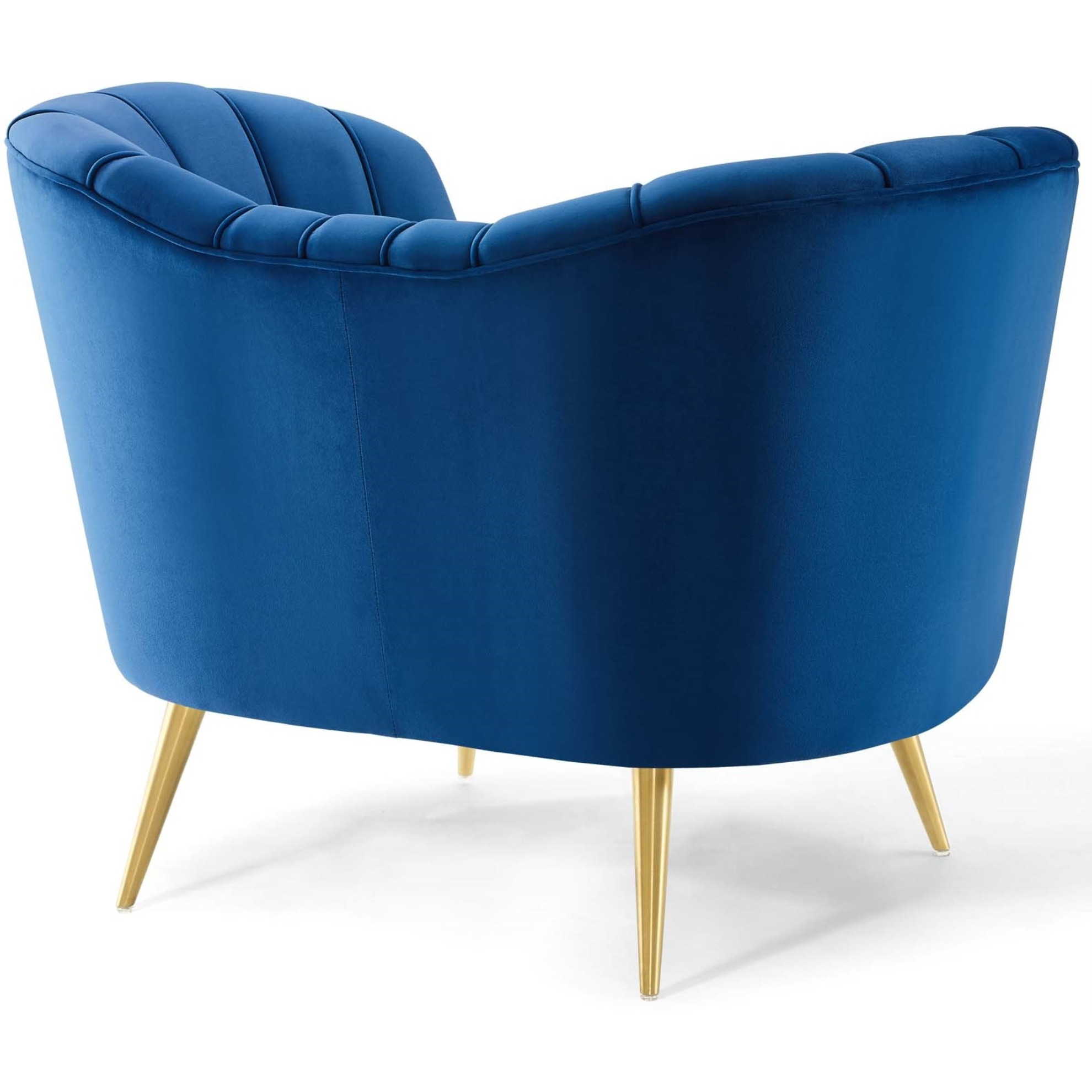 Opportunity Performance Velvet Armchair Navy