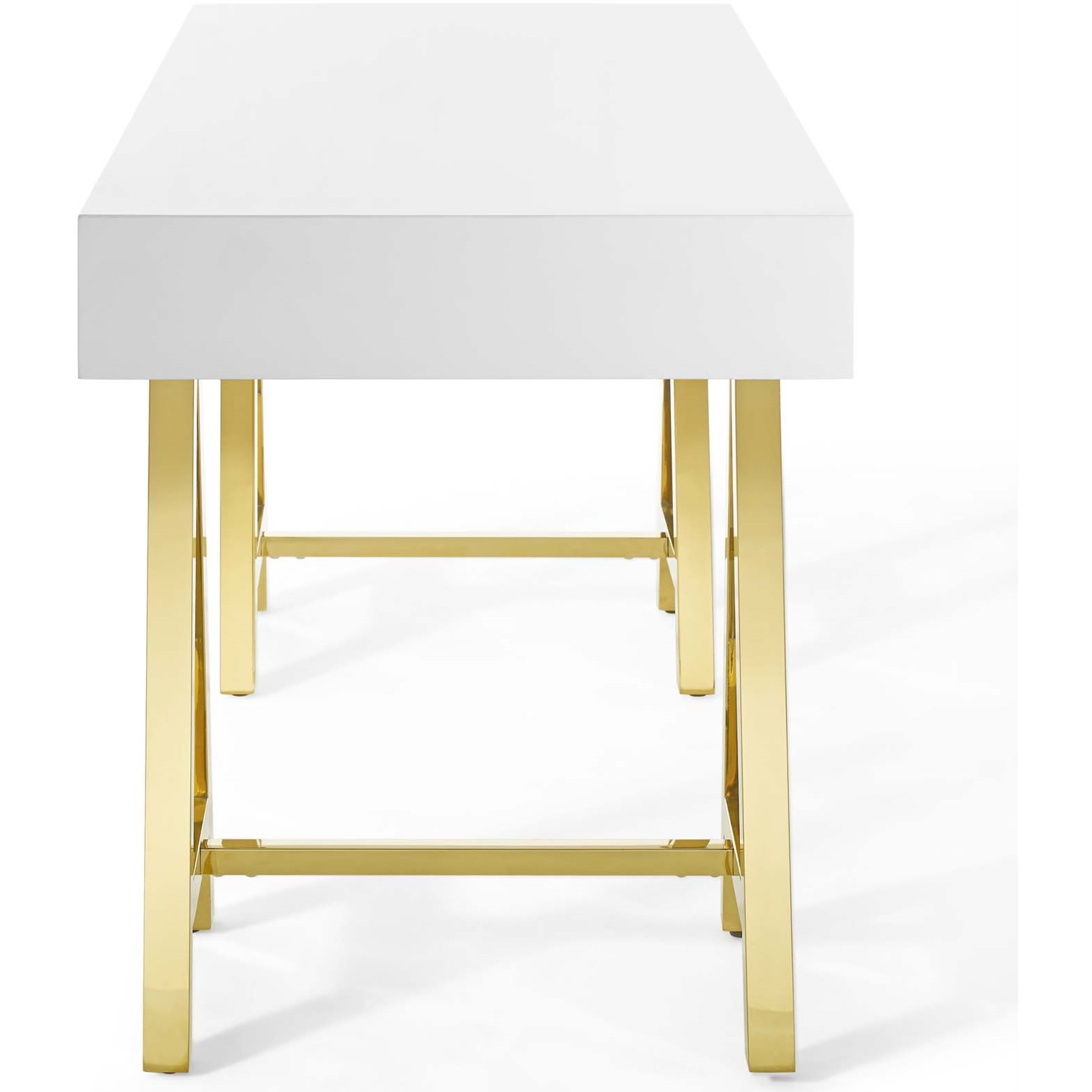 Jettison Office Desk Gold White
