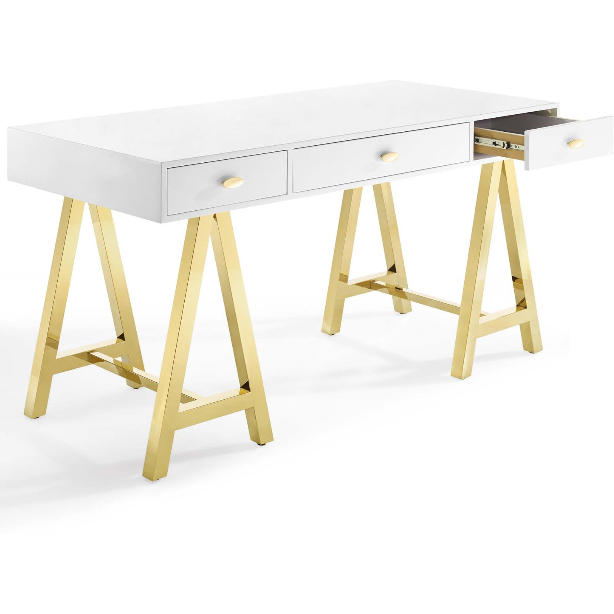 Jettison Office Desk Gold White