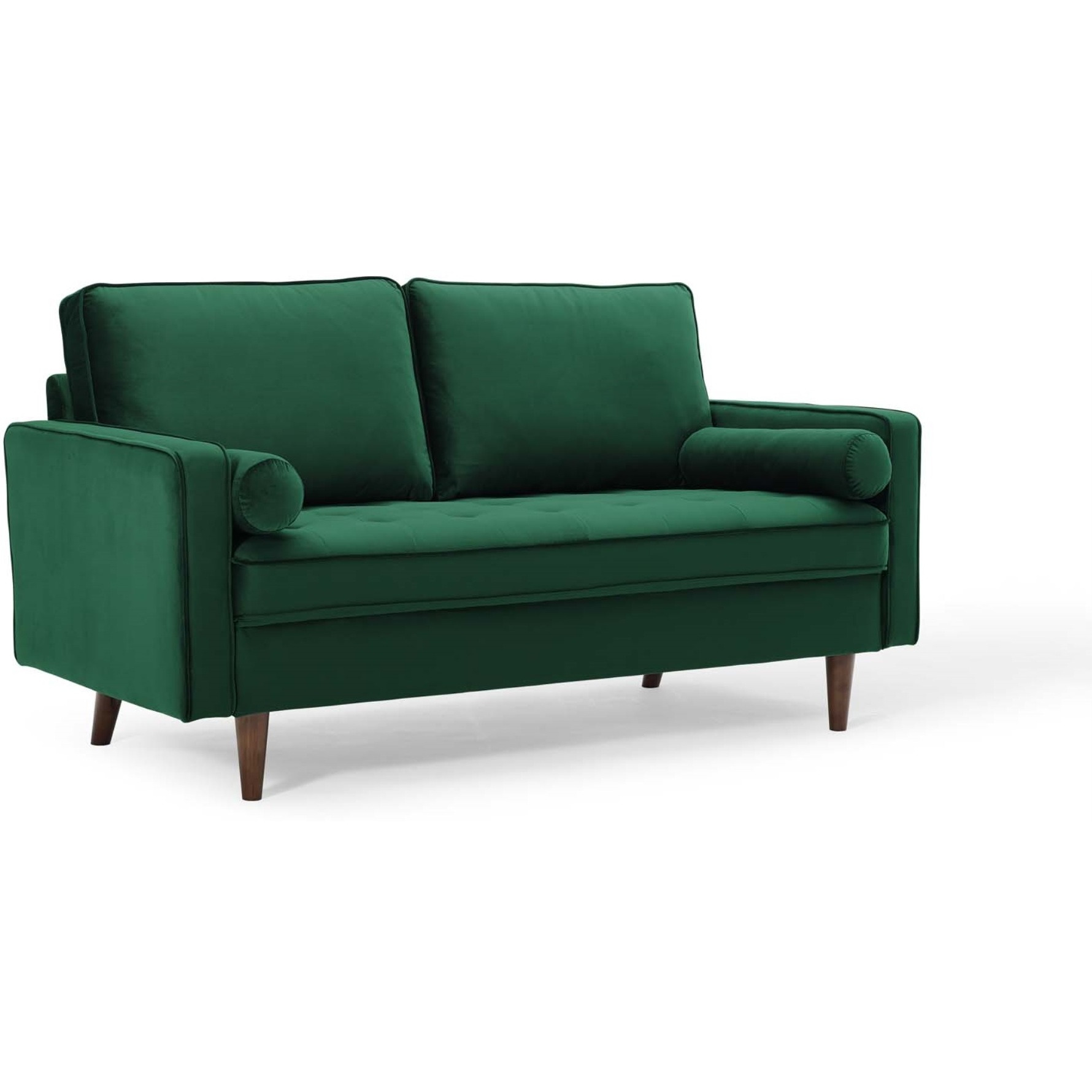 Valour Performance Velvet Loveseat Green