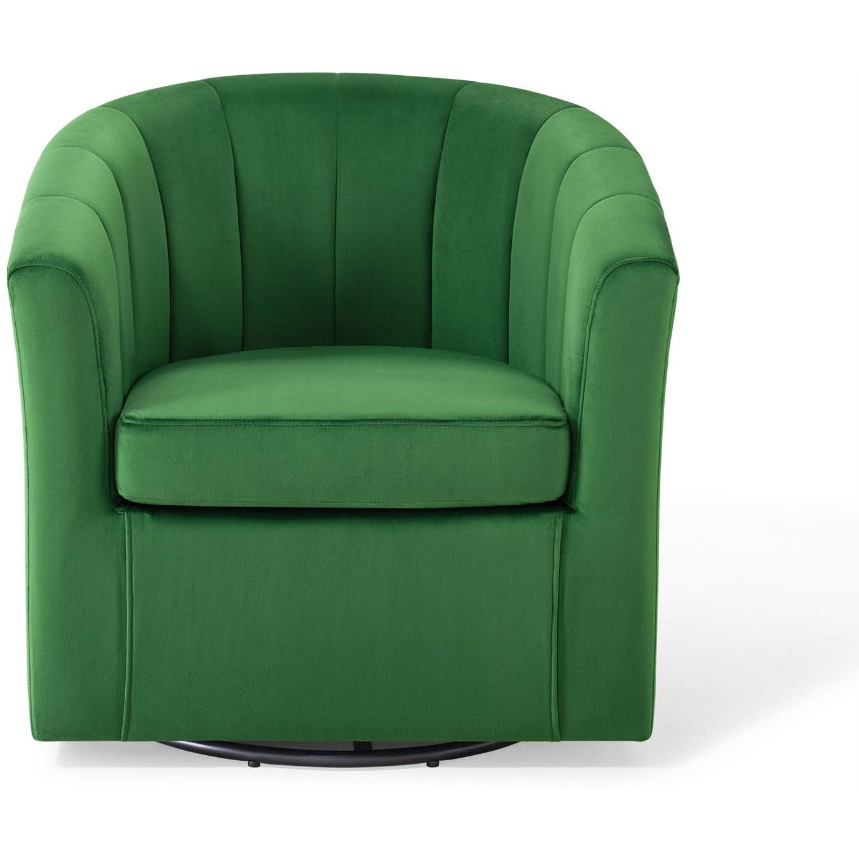 Prospect Performance Velvet Swivel Armchair Emerald