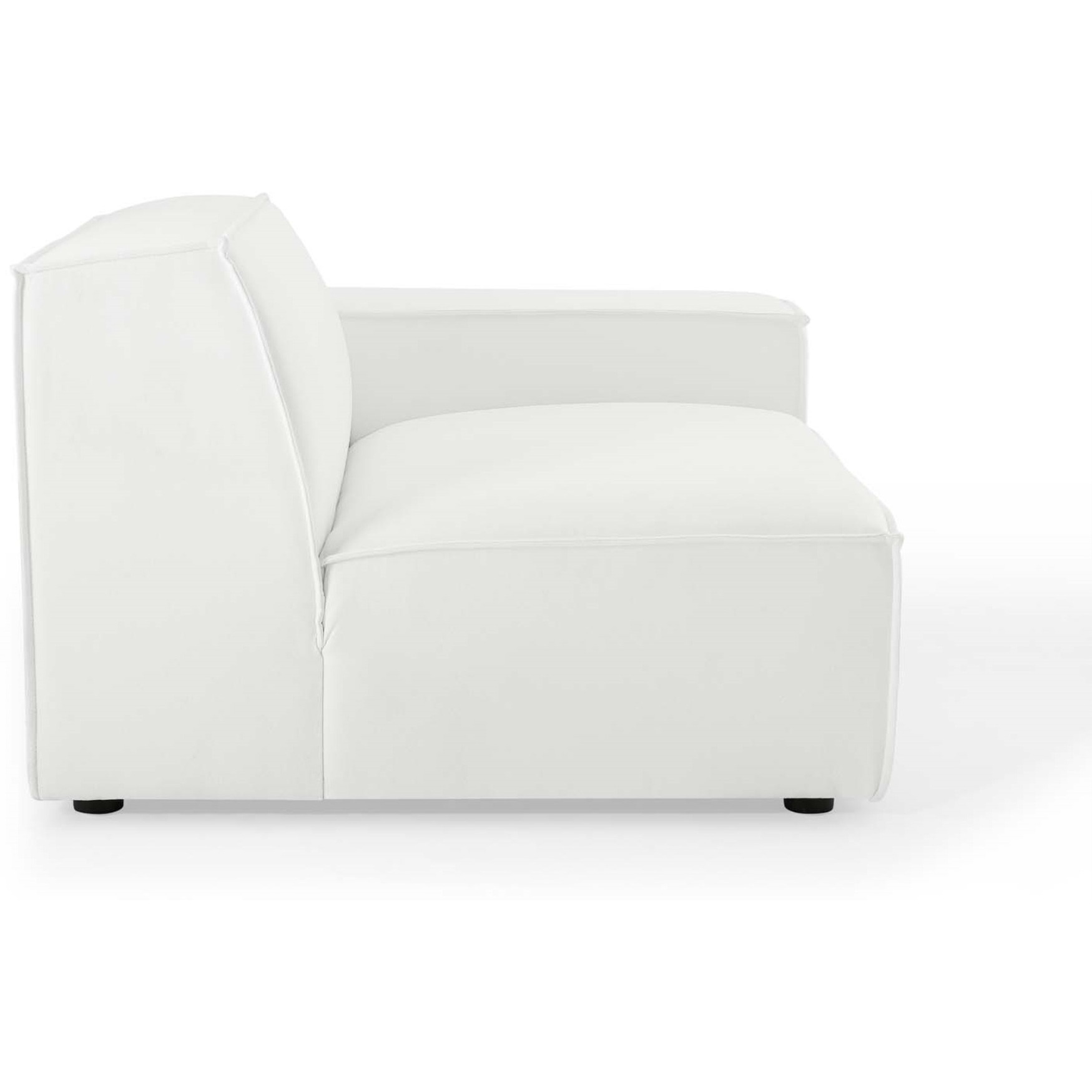 Restore Right-Arm Sectional Sofa Chair White