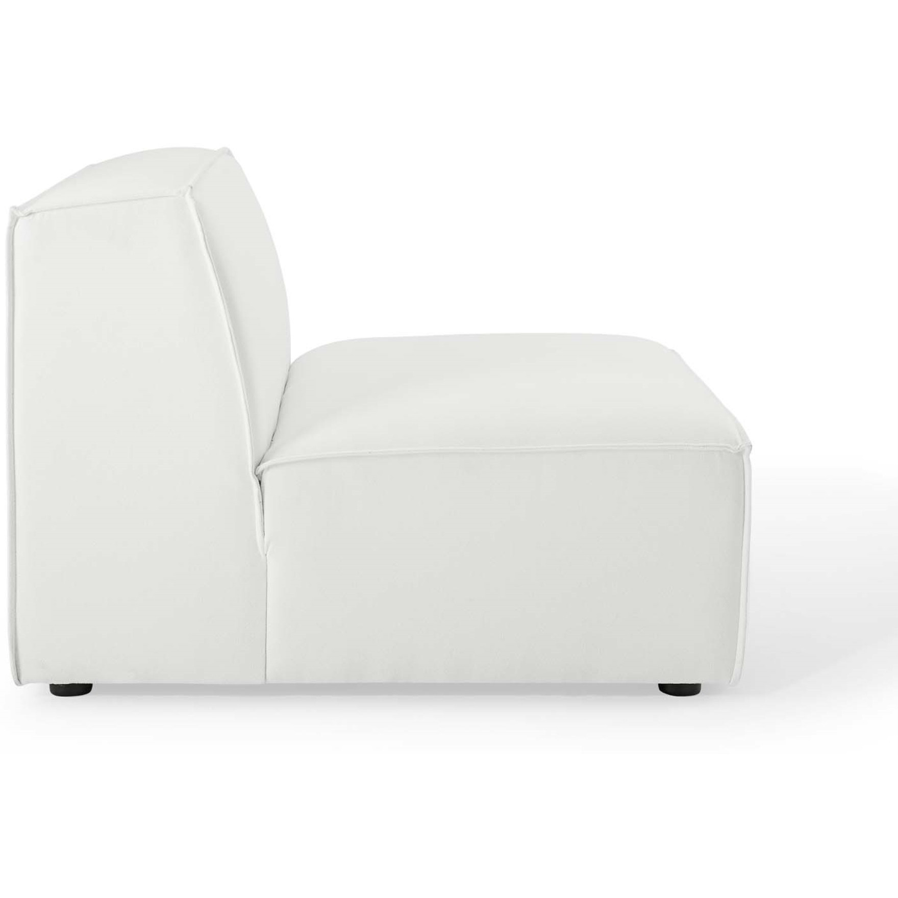 Restore Sectional Sofa Armless Chair White