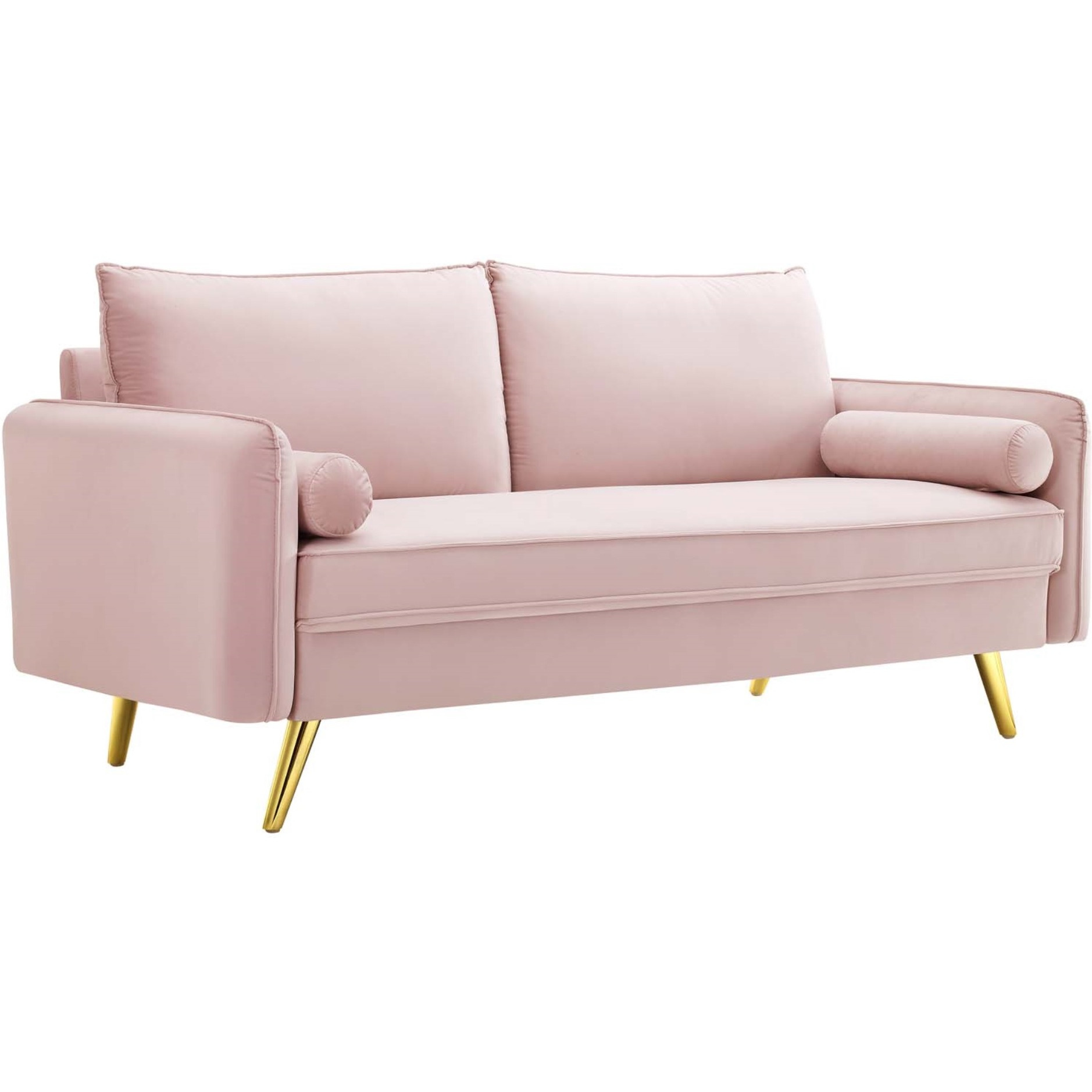 Revive Performance Velvet Sofa Pink