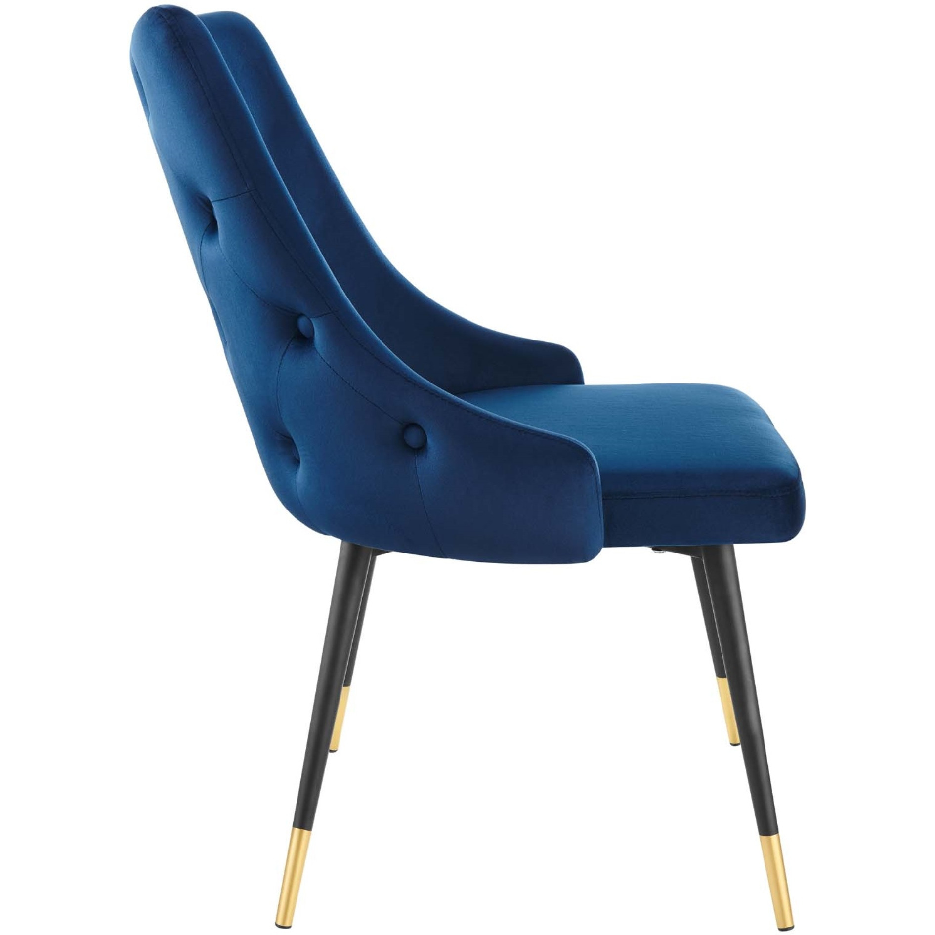 Adorn Tufted Performance Velvet Dining Side Chair Navy