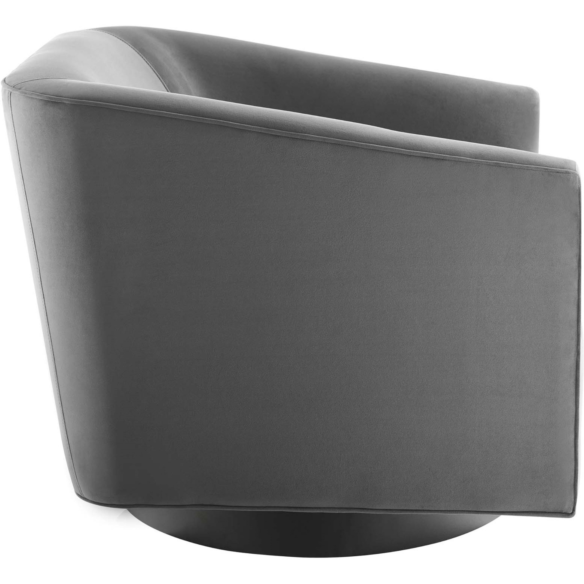 Twist Swivel Chair Performance Velvet Set of 2 Gray