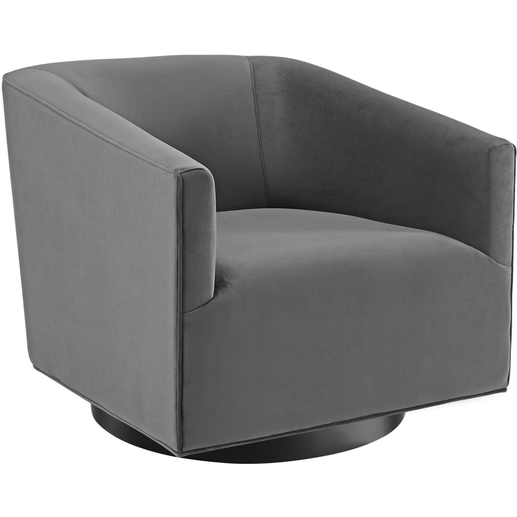 Twist Swivel Chair Performance Velvet Set of 2 Gray