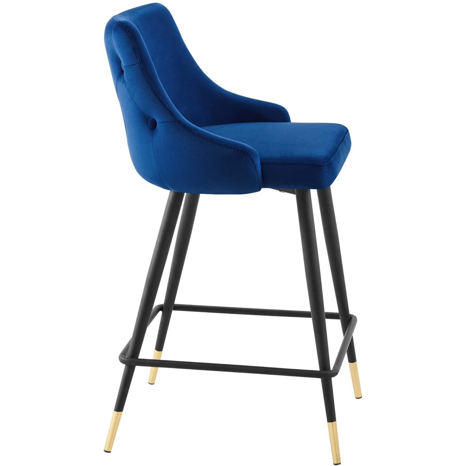 Adorn Performance Velvet Counter Stool Navy