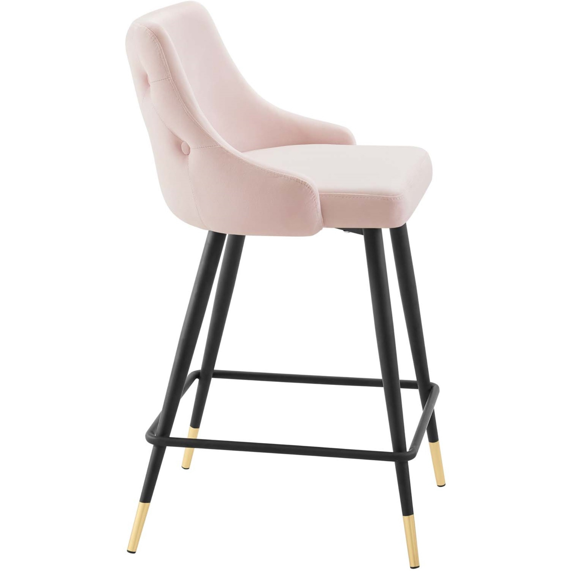 Adorn Performance Velvet Counter Stool Set of 2 Pink