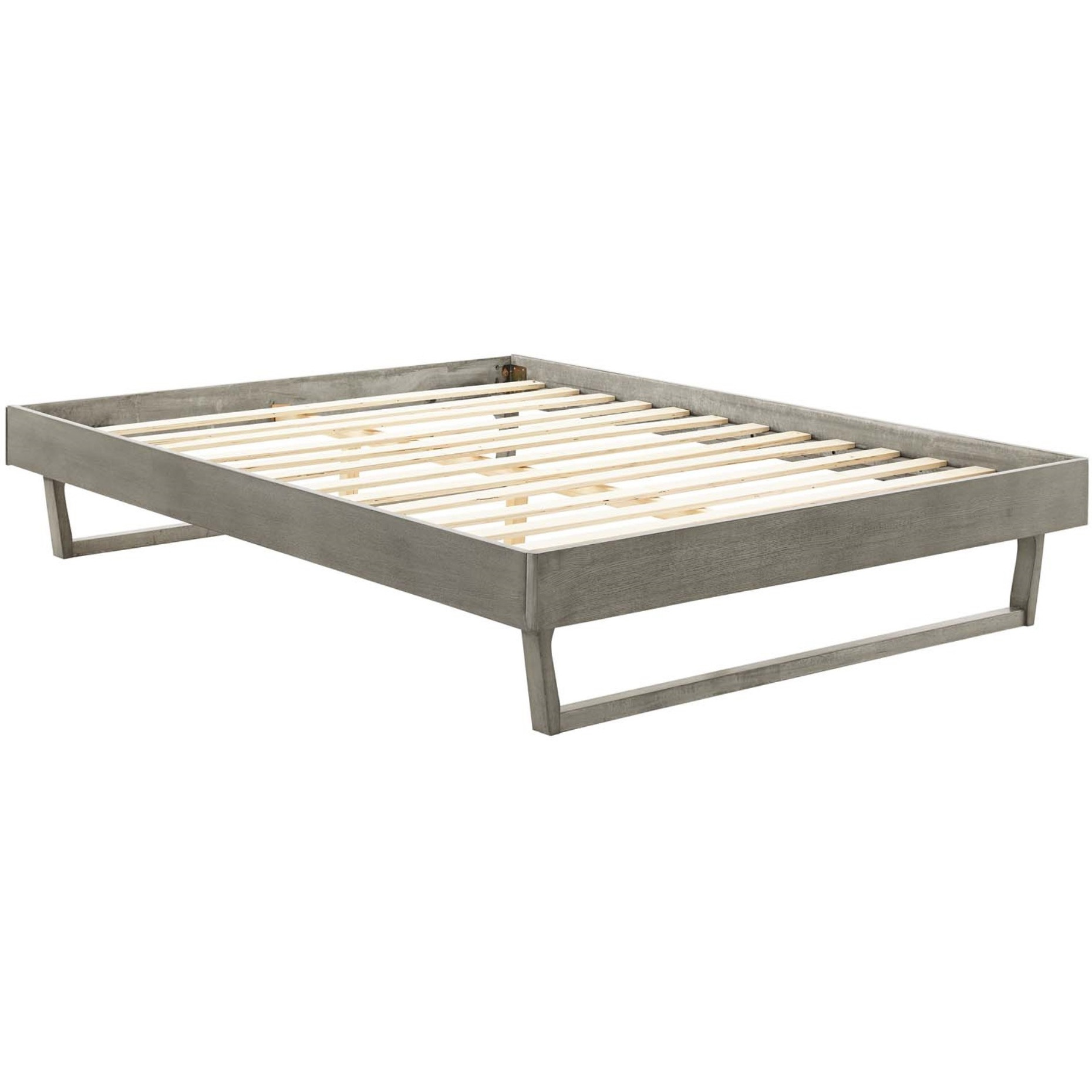 Billie Queen Wood Platform Bed Frame Gray