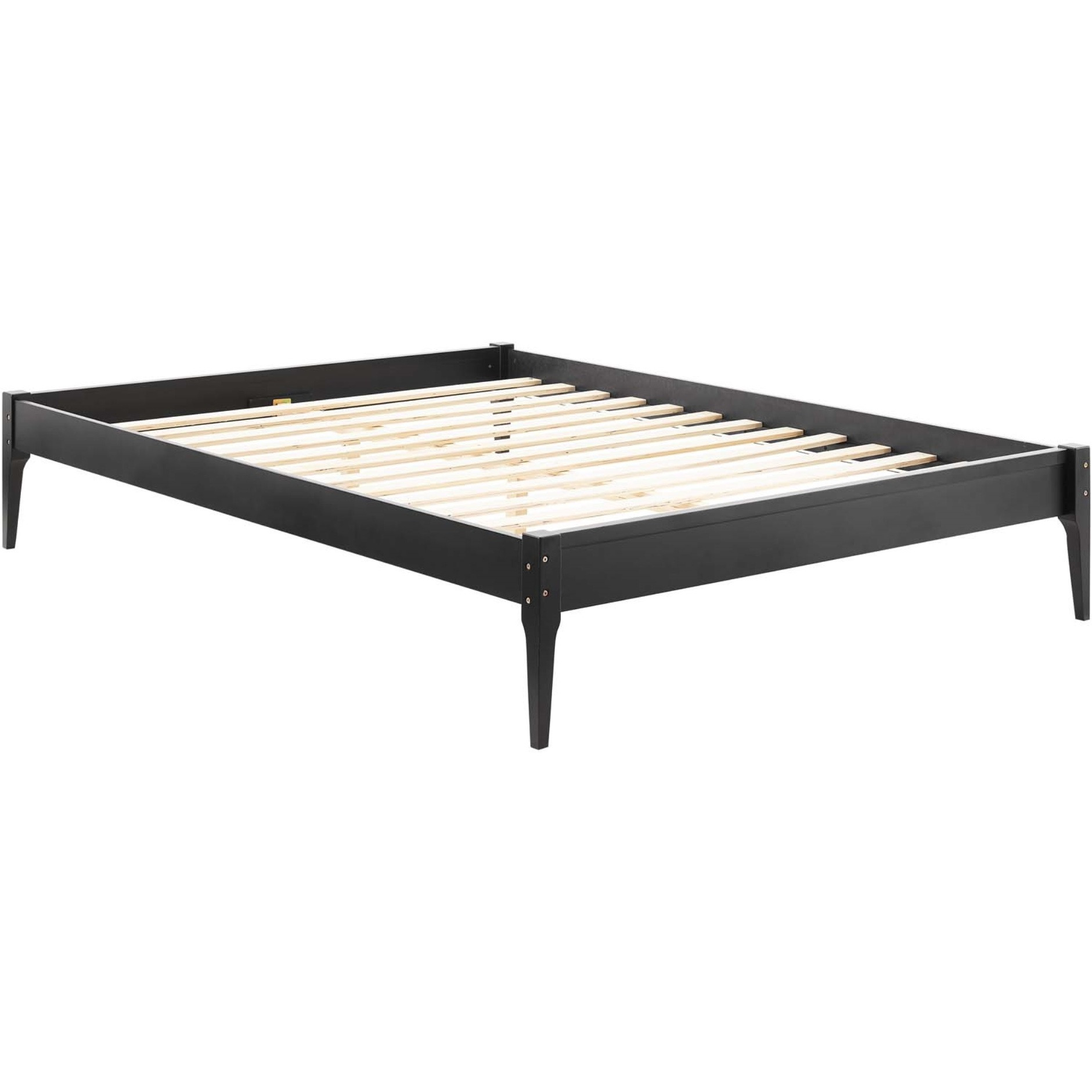 June Queen Wood Platform Bed Frame Black