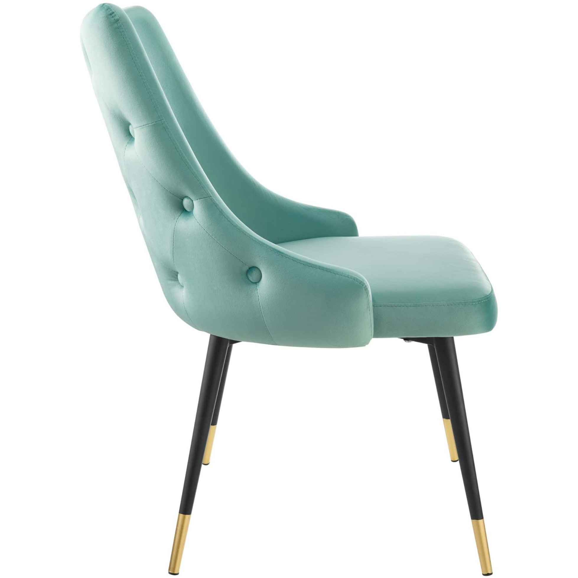 Adorn Dining Side Chair Performance Velvet Set of 2 Mint