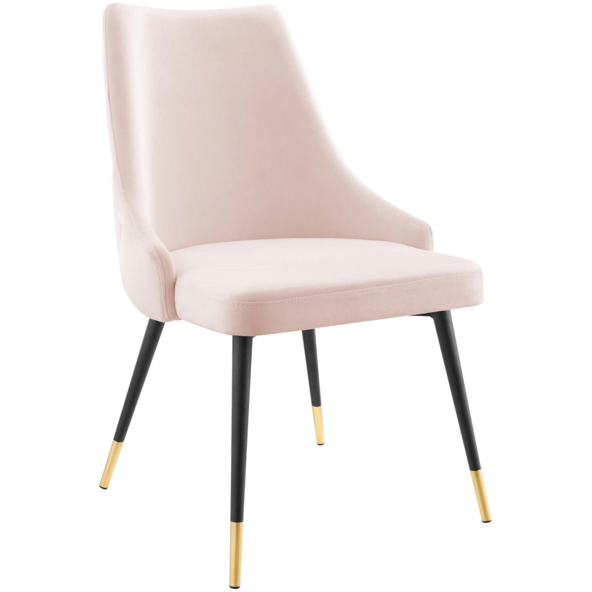 Adorn Dining Side Chair Performance Velvet Set of 2 Pink
