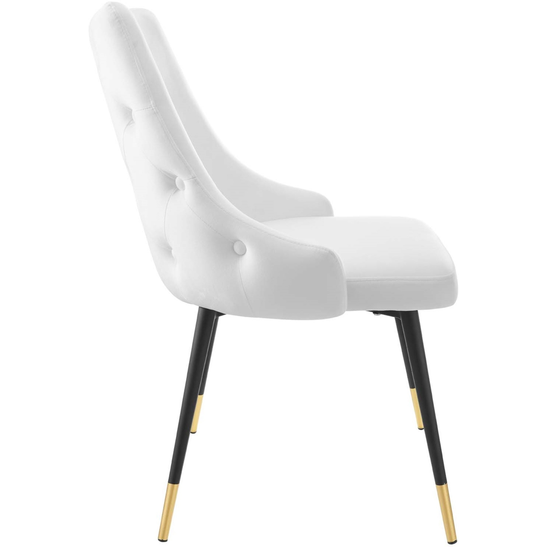 Adorn Dining Side Chair Performance Velvet Set of 2 White