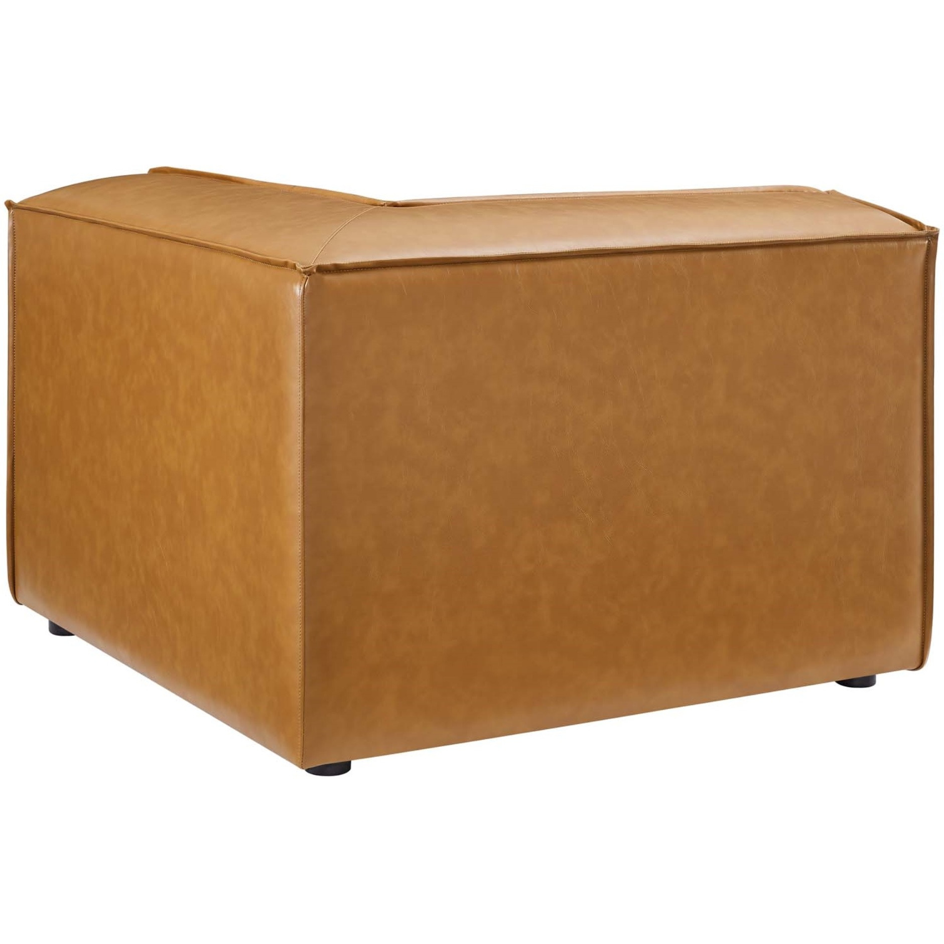 Restore Vegan Leather Sectional Sofa Corner Chair Tan