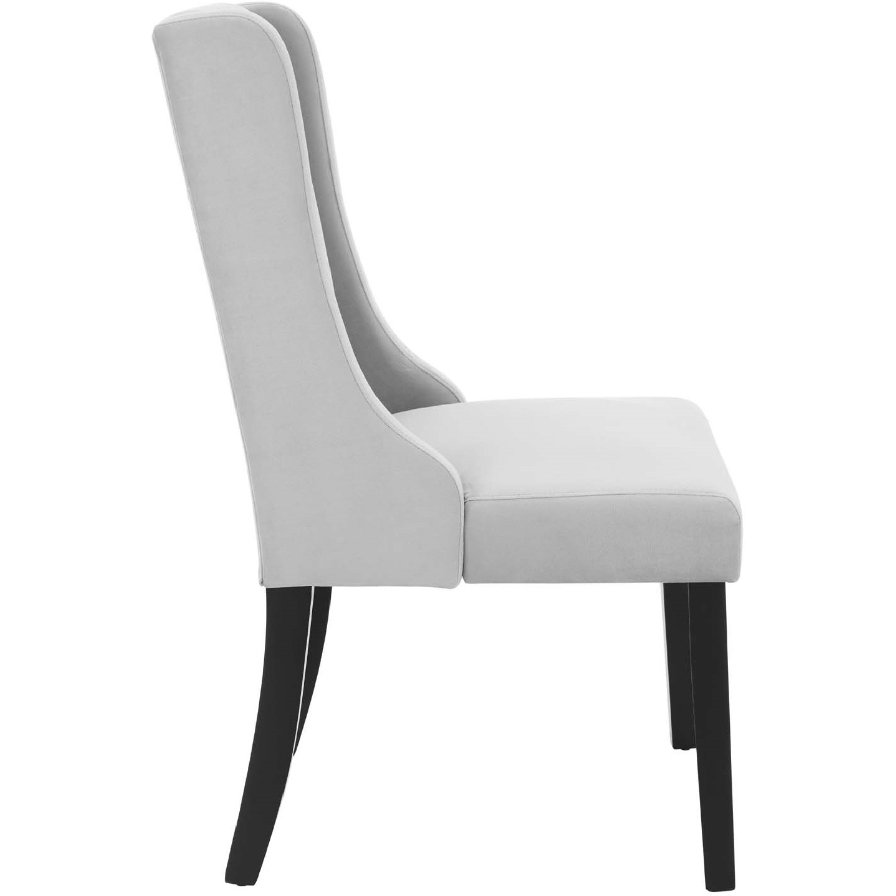 Renew Parsons Performance Velvet Dining Side Chairs - Set of 2 Light Gray
