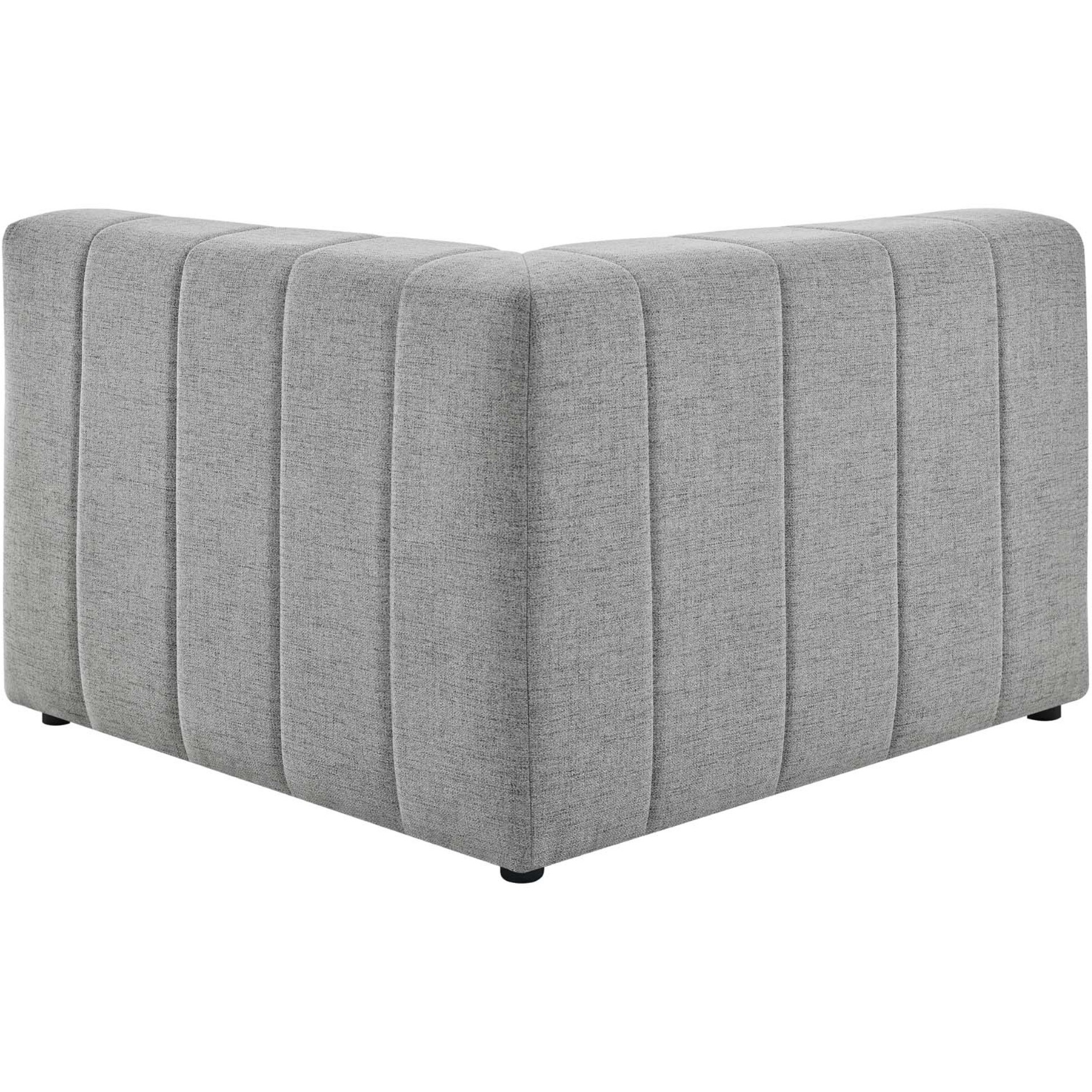 Bartlett Upholstered Fabric Right-Arm Chair Light Gray