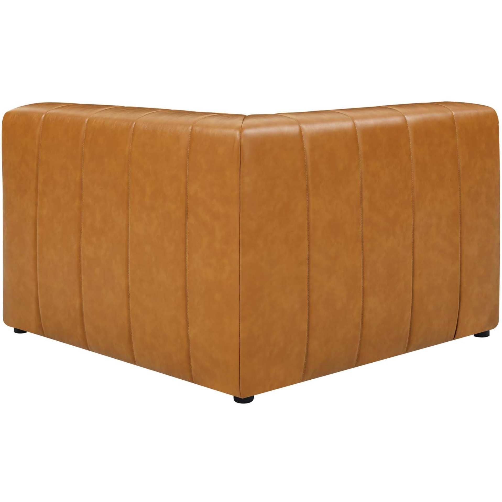 Bartlett Vegan Leather Left-Arm Chair Tan