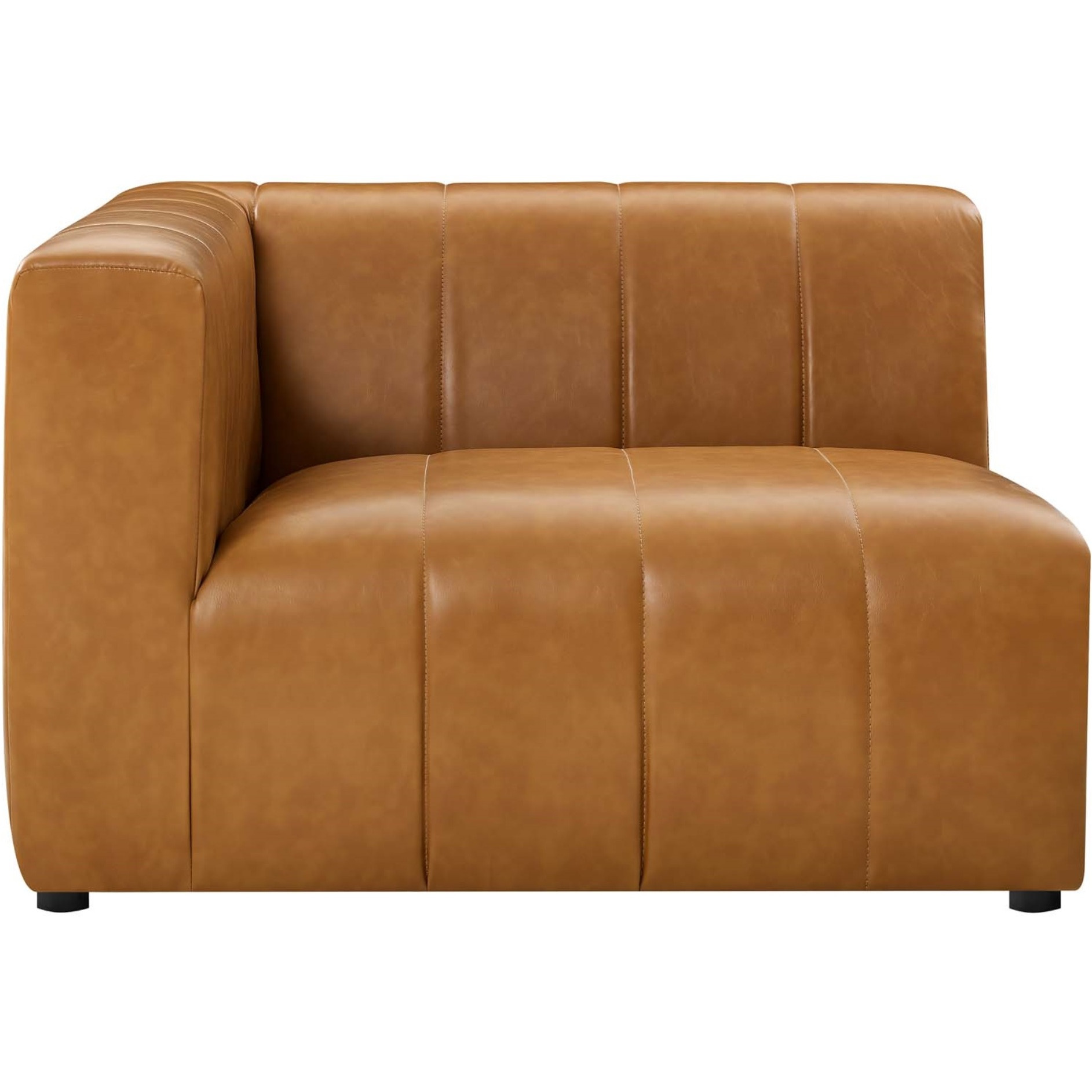 Bartlett Vegan Leather Left-Arm Chair Tan