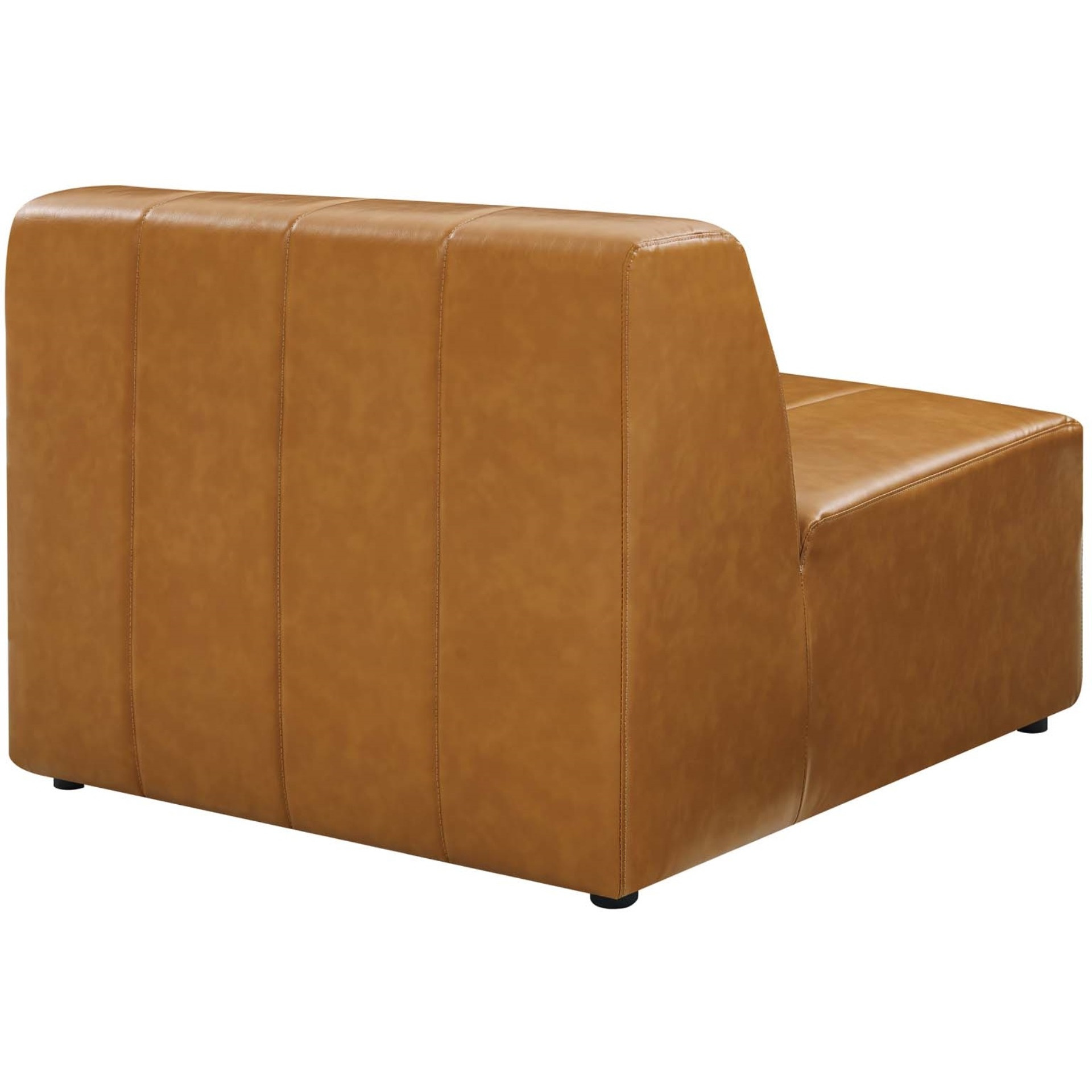 Bartlett Vegan Leather Armless Chair Tan