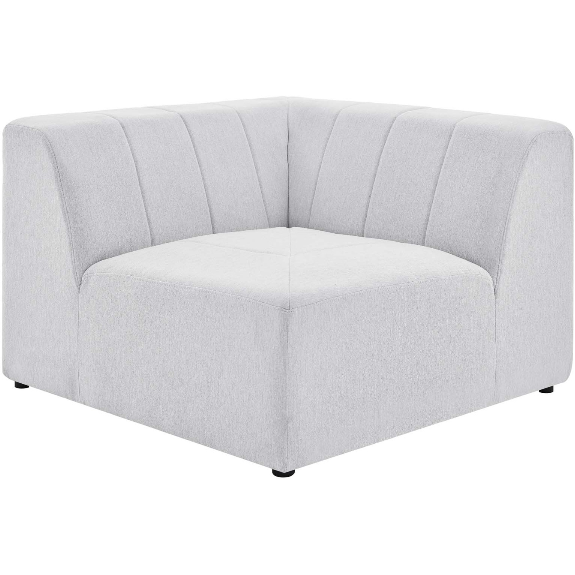 Bartlett Upholstered Fabric Corner Chair Ivory