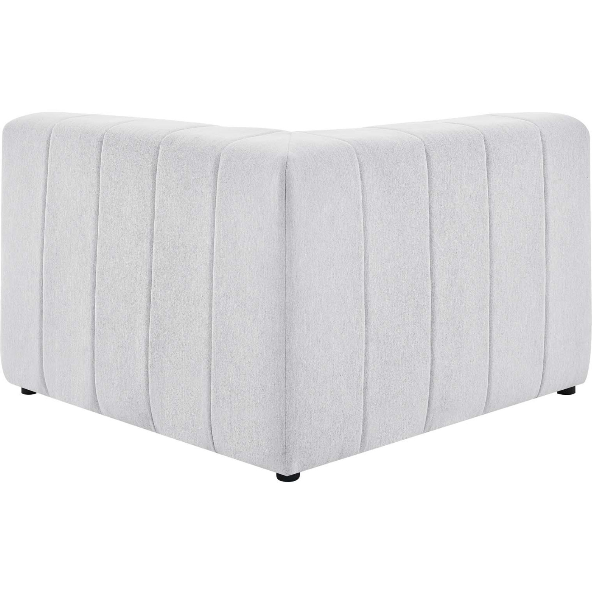 Bartlett Upholstered Fabric Corner Chair Ivory