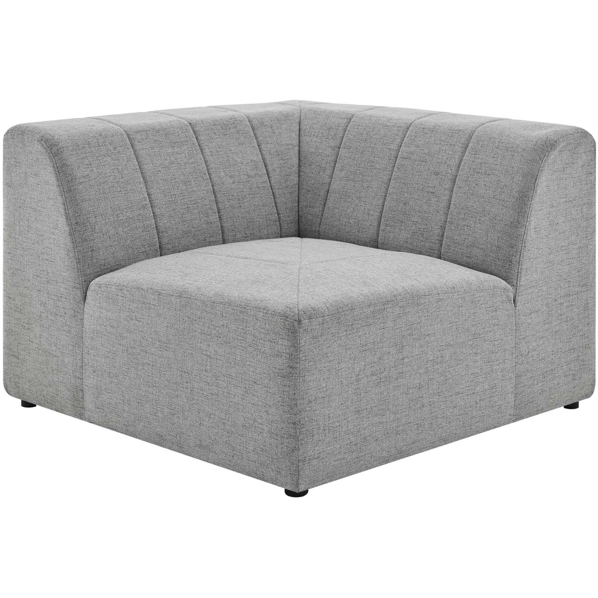 Bartlett Upholstered Fabric Corner Chair Light Gray