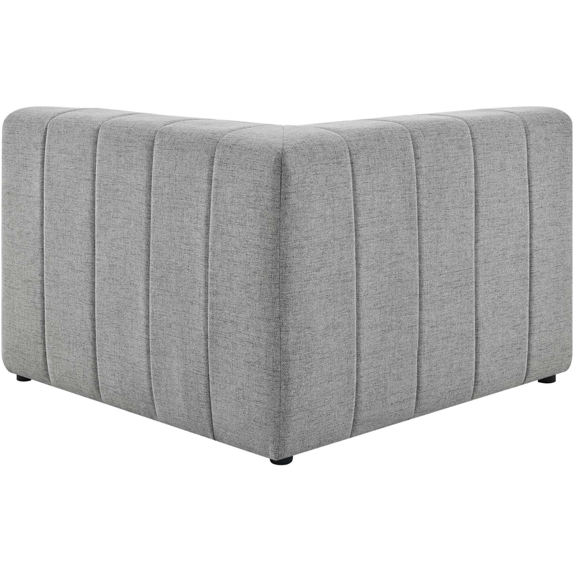 Bartlett Upholstered Fabric Corner Chair Light Gray